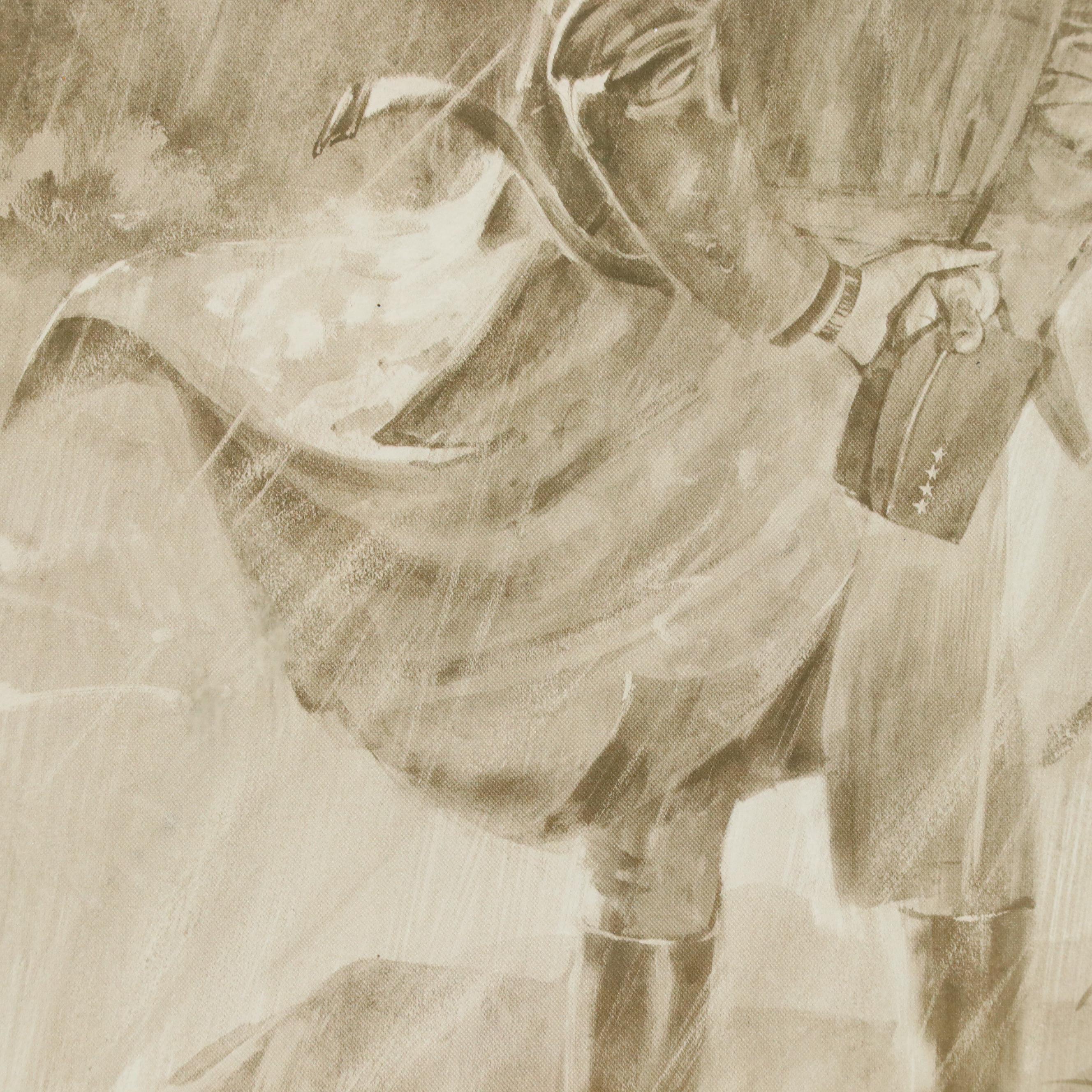 After Howard Sanden Halftone "General Eisenhower in Prayer"