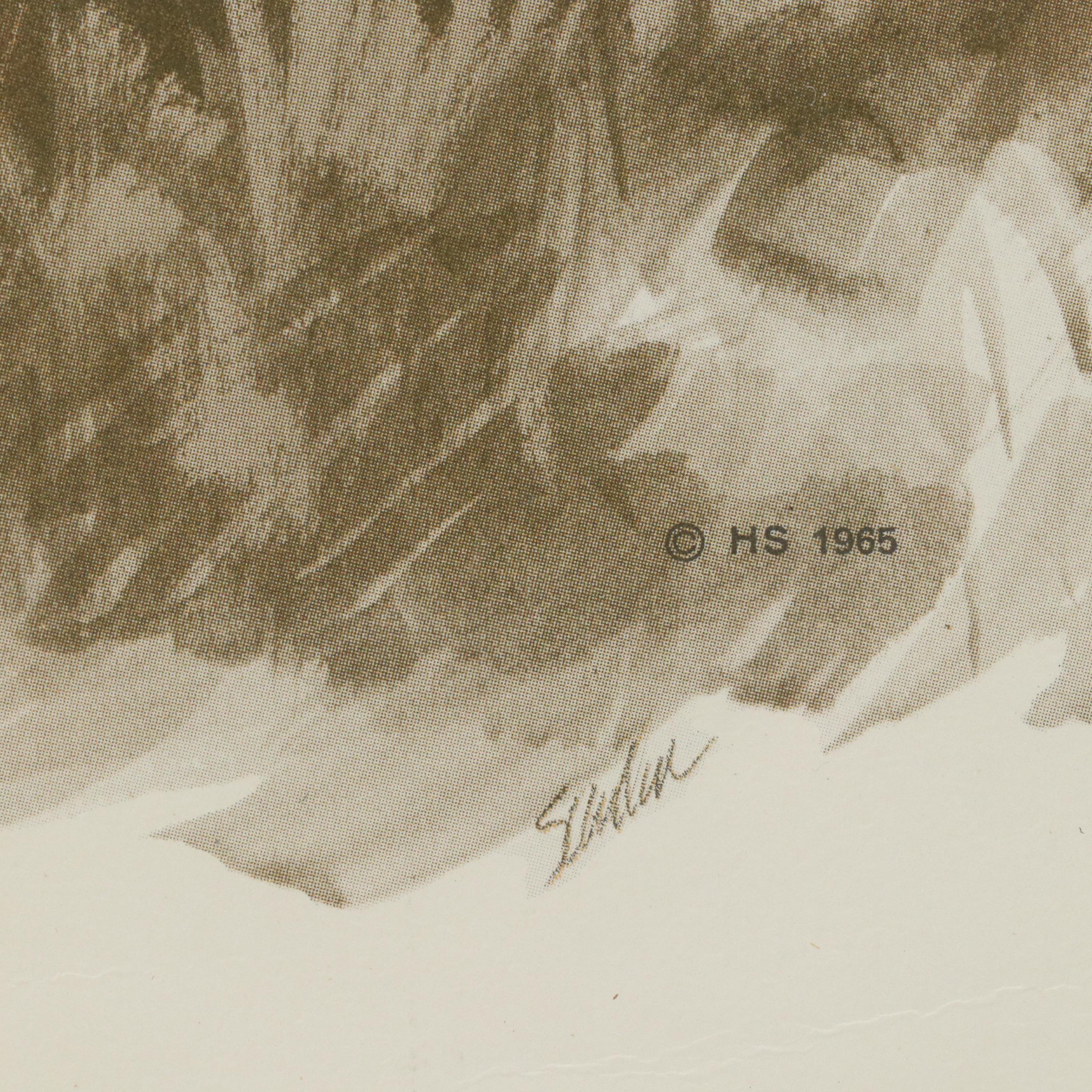 After Howard Sanden Halftone "General Eisenhower in Prayer"