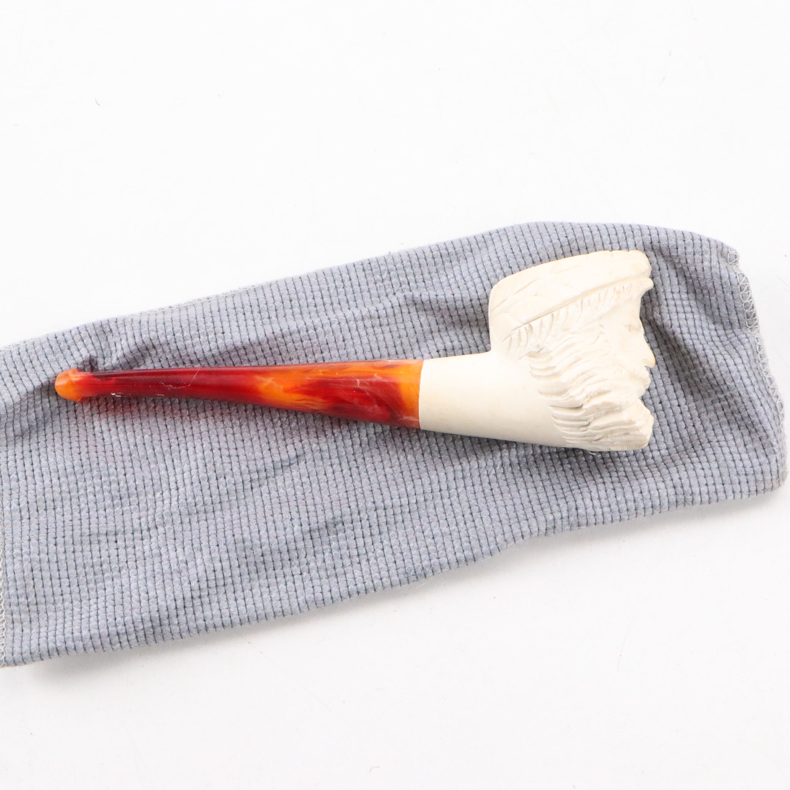 Verona and Other Carved Meerschaum Sultan Head Pipes, 20th Century