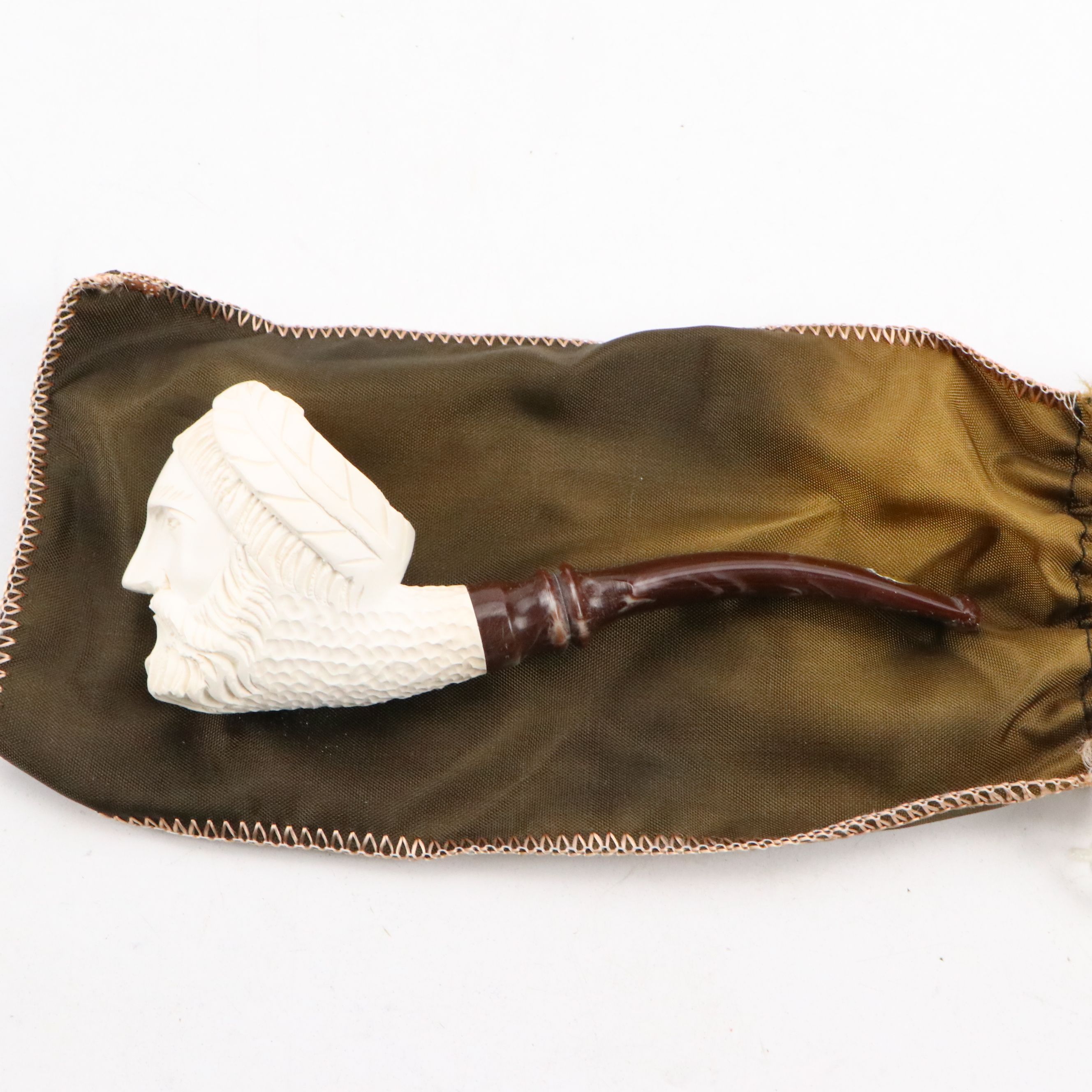 Verona and Other Carved Meerschaum Sultan Head Pipes, 20th Century