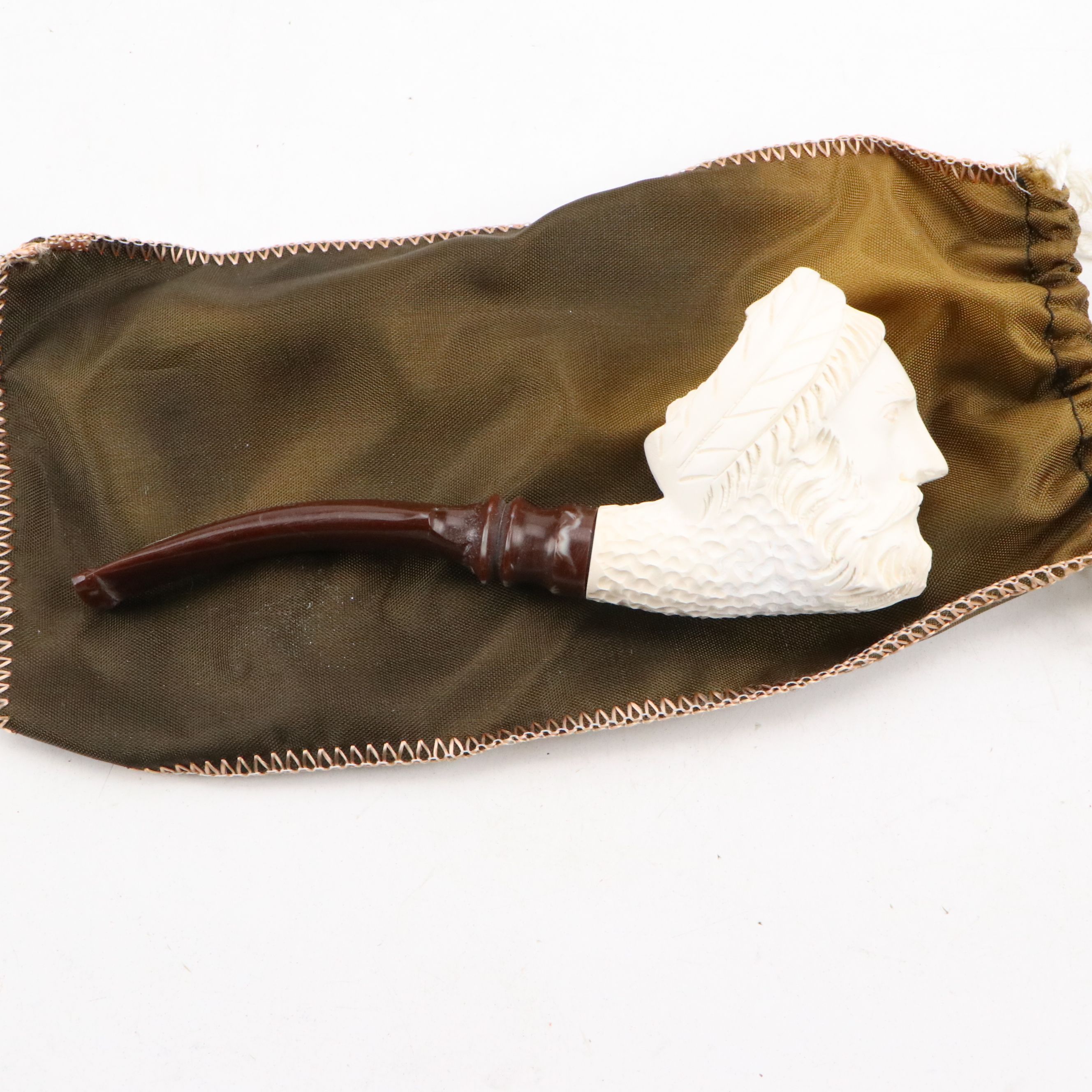 Verona and Other Carved Meerschaum Sultan Head Pipes, 20th Century