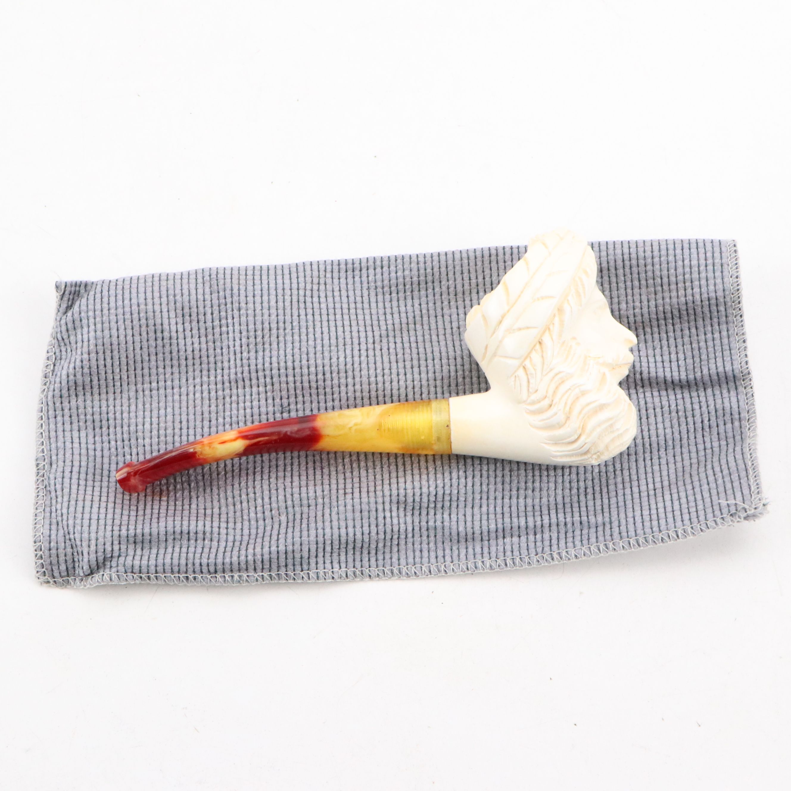 Verona and Other Carved Meerschaum Sultan Head Pipes, 20th Century