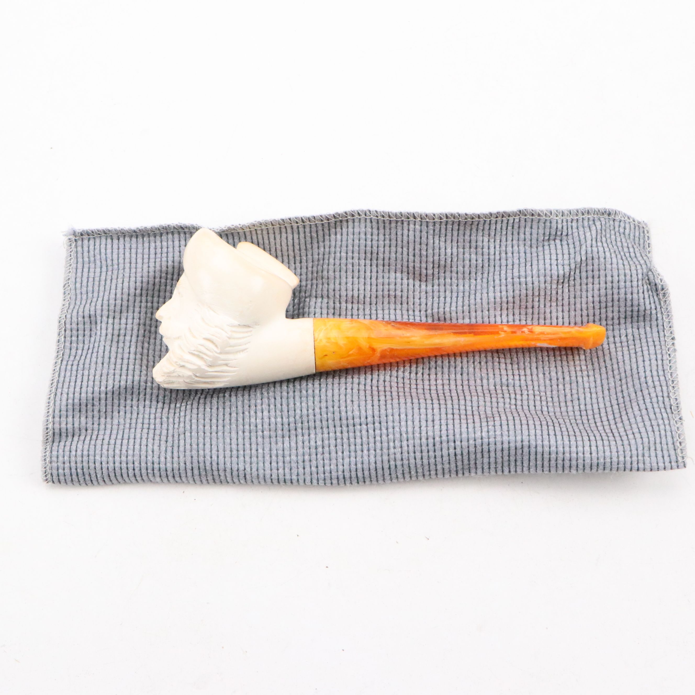 Verona and Other Carved Meerschaum Sultan Head Pipes, 20th Century