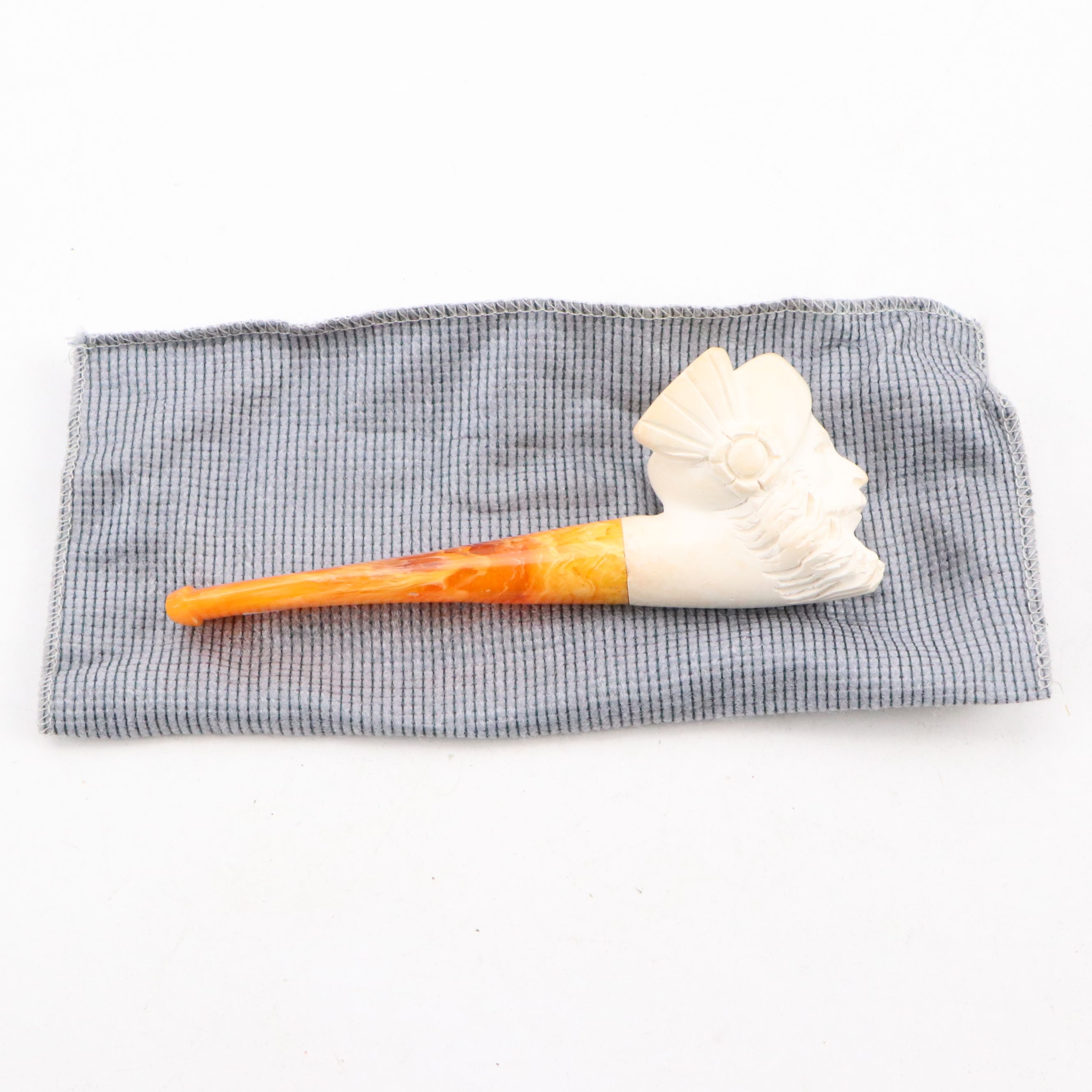 Verona and Other Carved Meerschaum Sultan Head Pipes, 20th Century