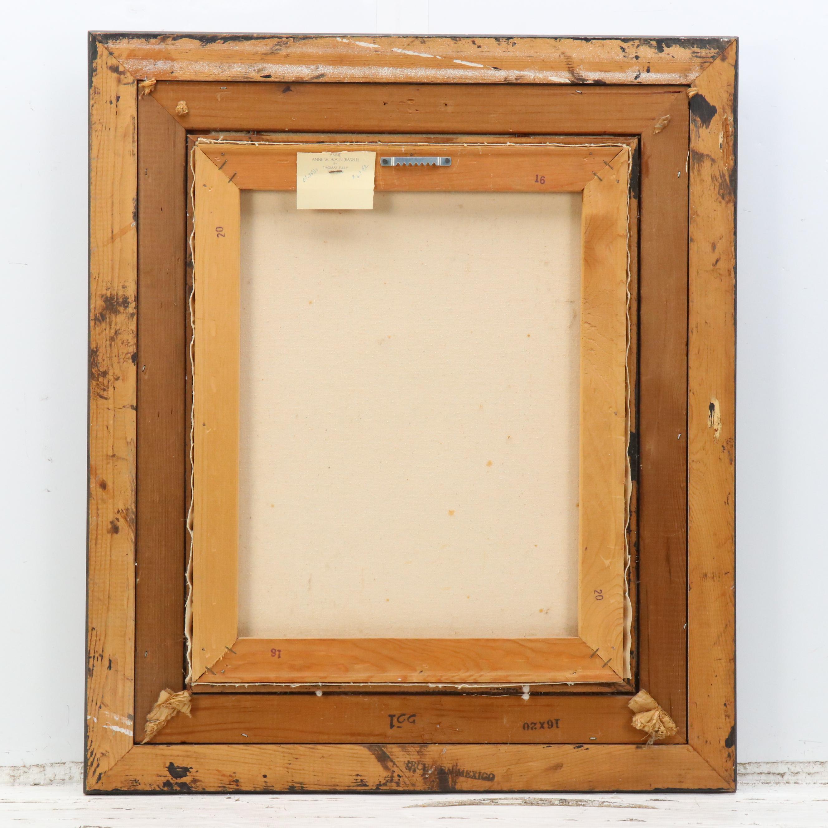 After Thomas Sully Photomechanical Print of Anne W. Waln