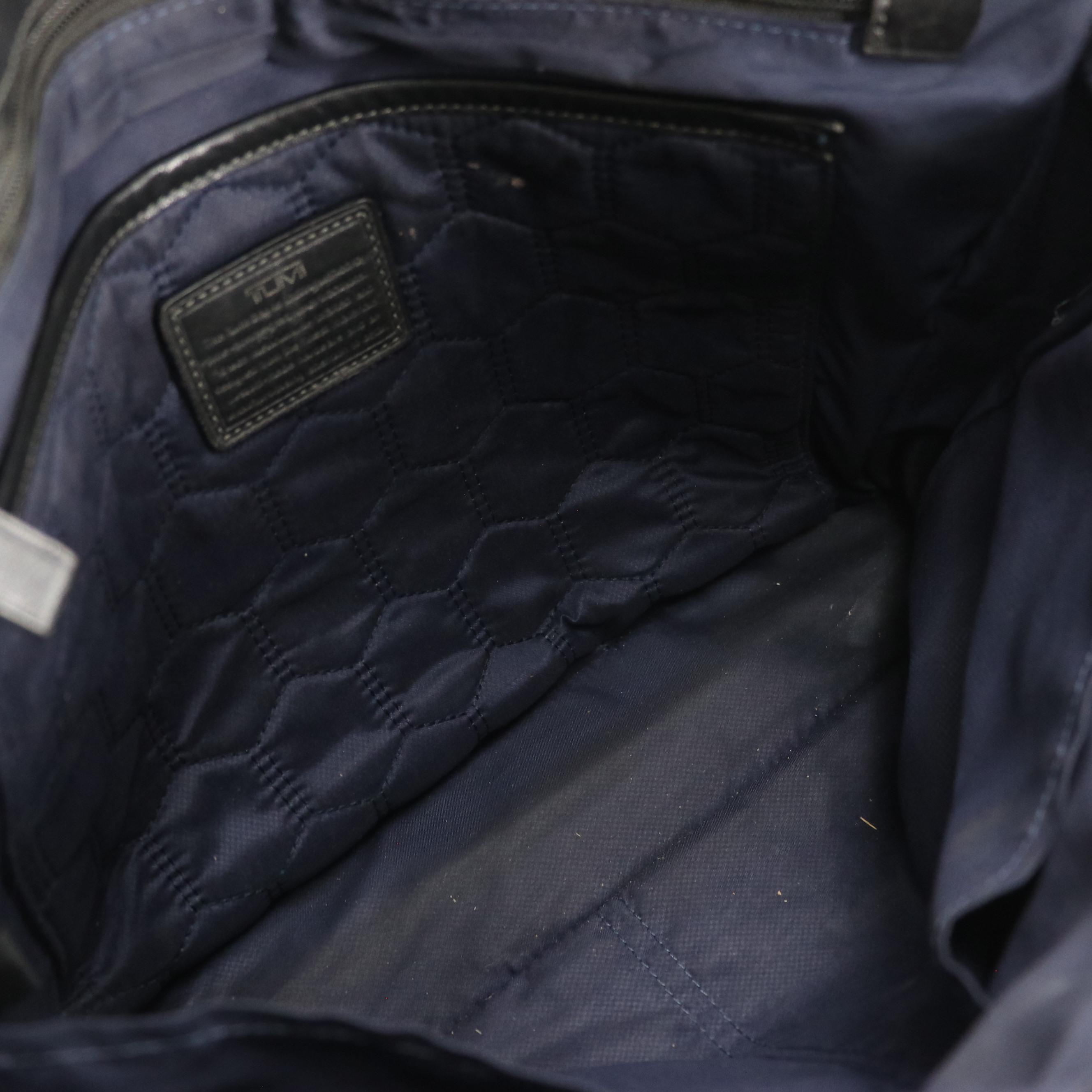 TUMI Black Leather Harrison Messenger Bag