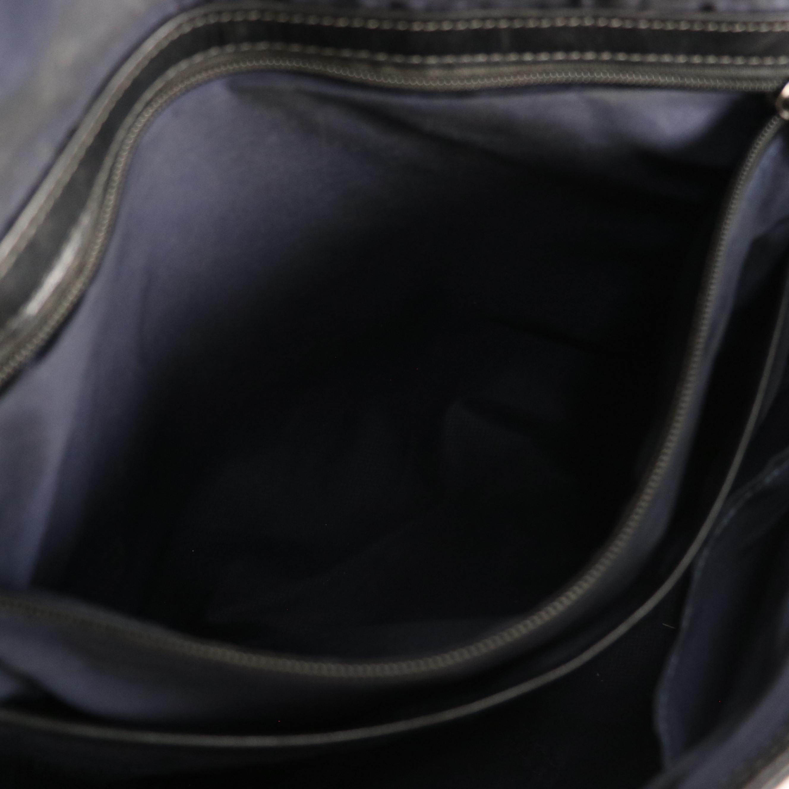 TUMI Black Leather Harrison Messenger Bag