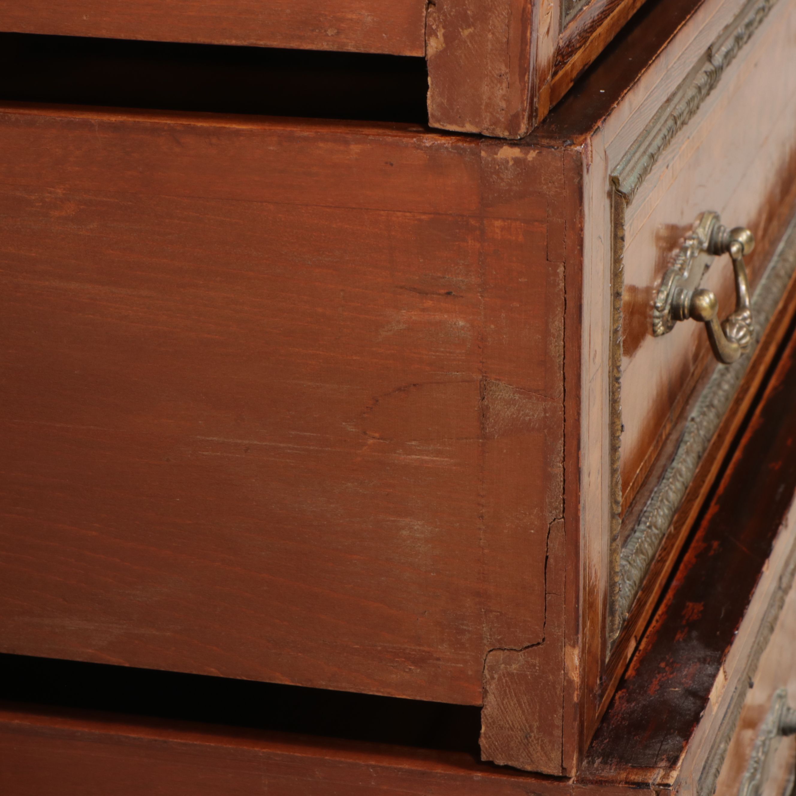 Louis Philippe Style Burl Wood Armoire