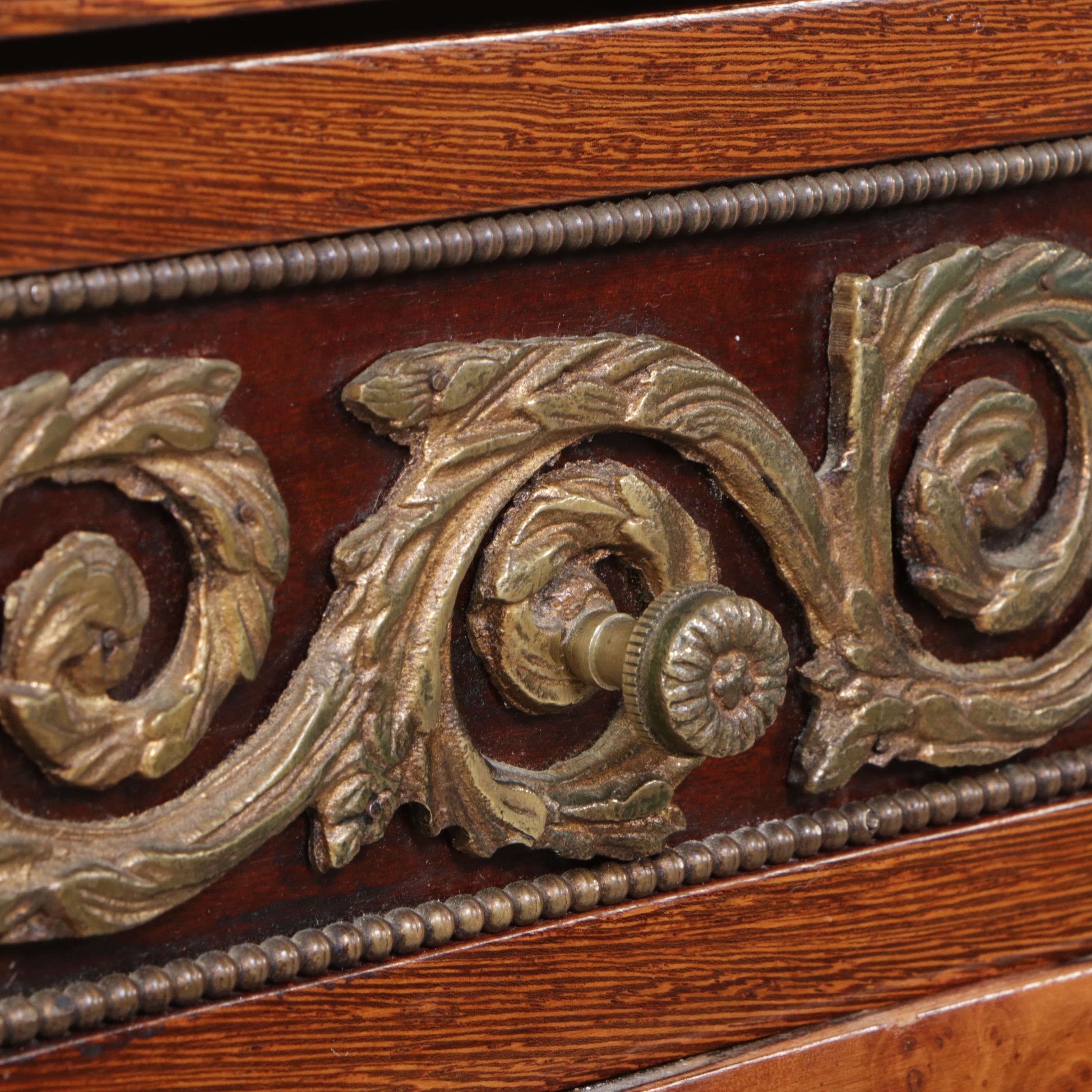 Louis Philippe Style Burl Wood Armoire