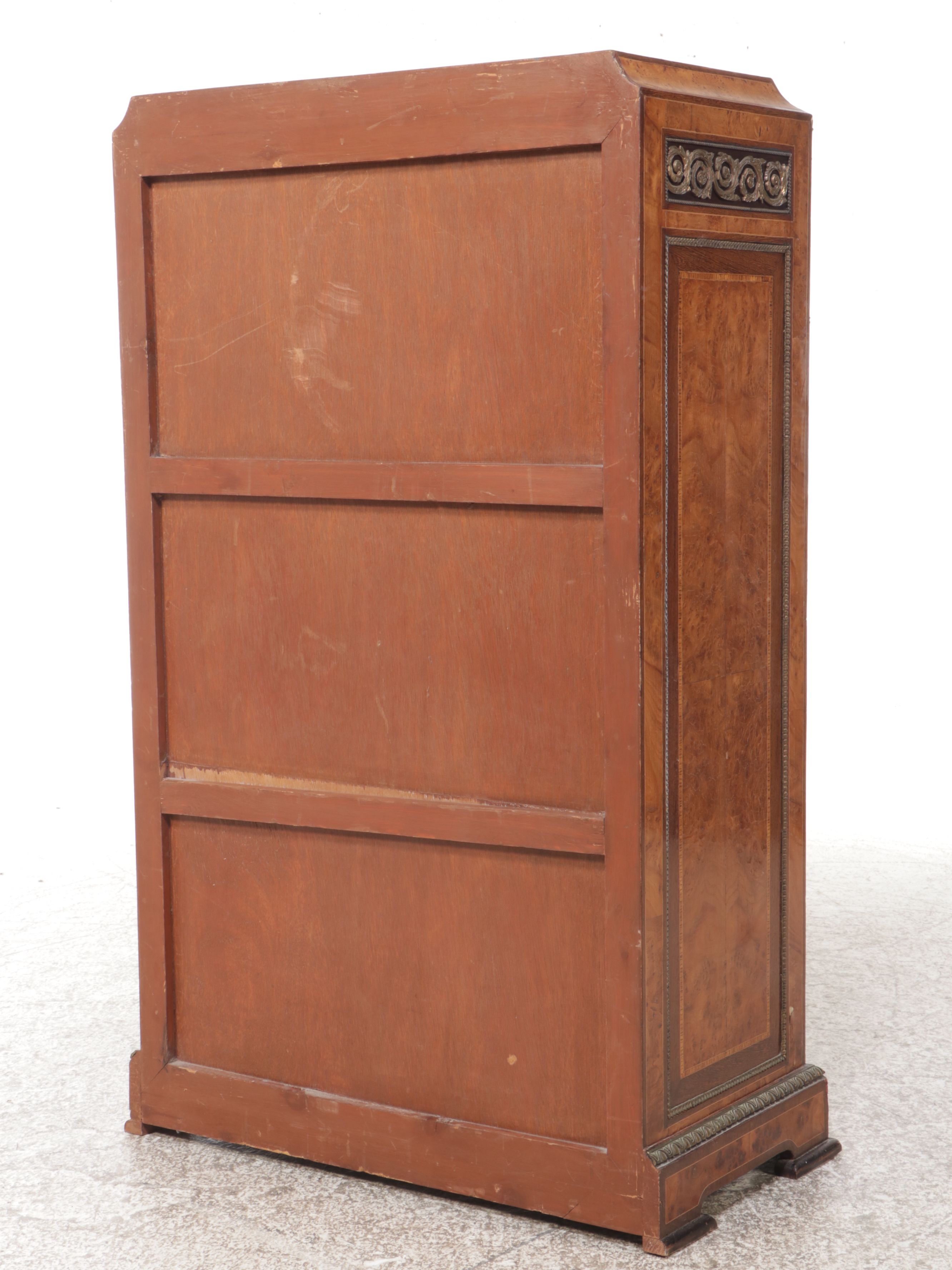 Louis Philippe Style Burl Wood Armoire
