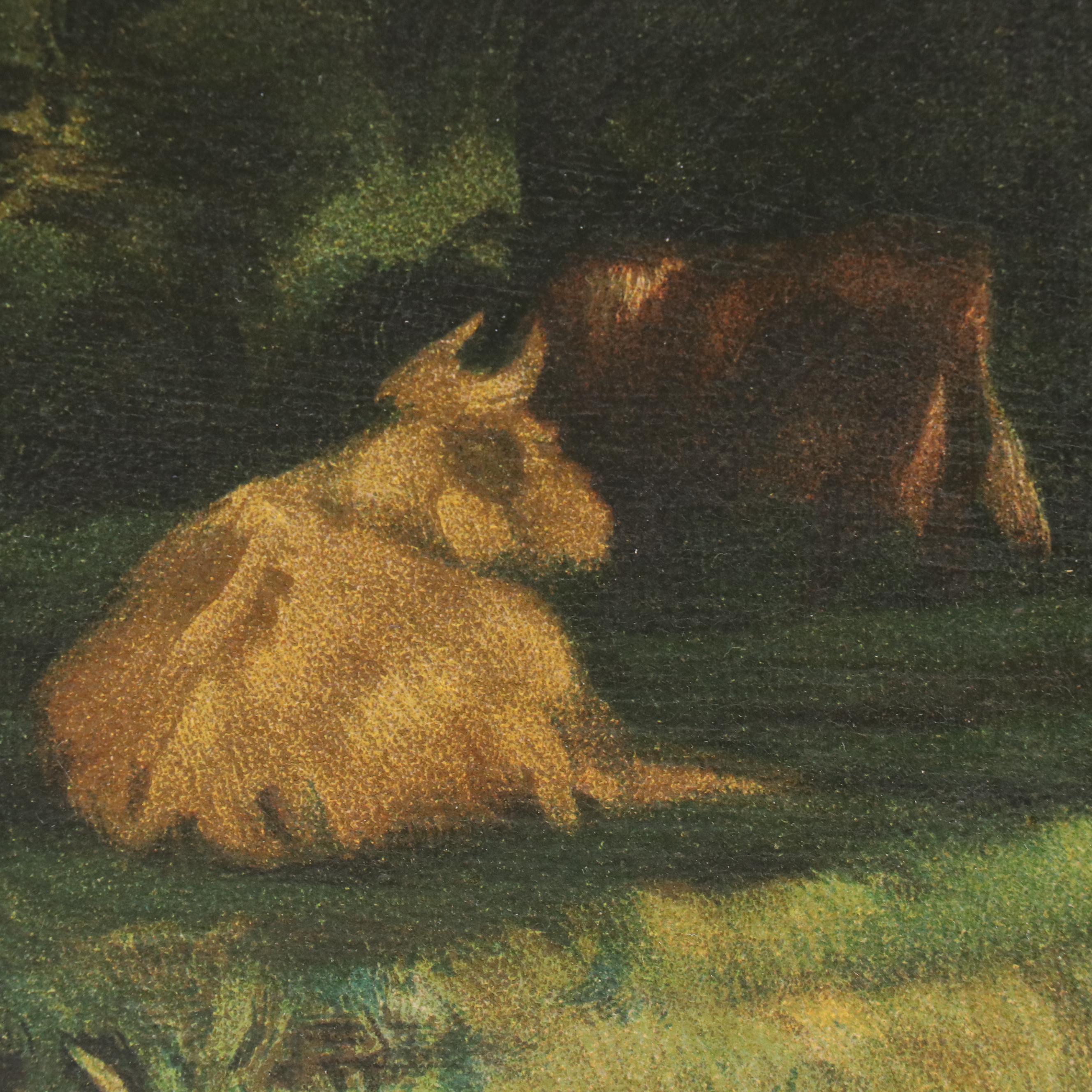 After Edward G. Sieber Pastoral Landscape Chromolithograph, Early 20th Century