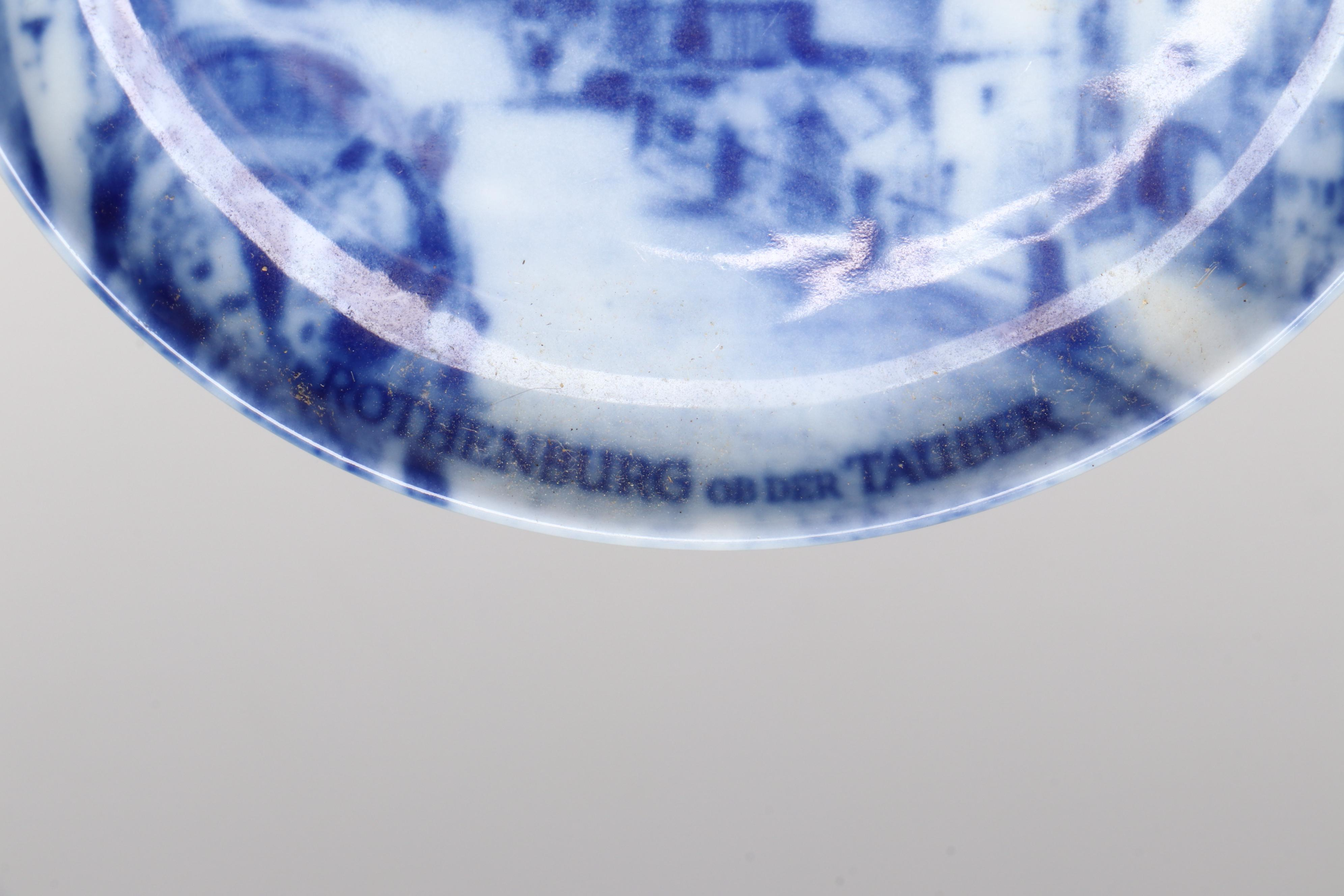 Royal Bayreuth Porcelain Creamer with Kaiser Cobalt Underplate and Delft Clogs