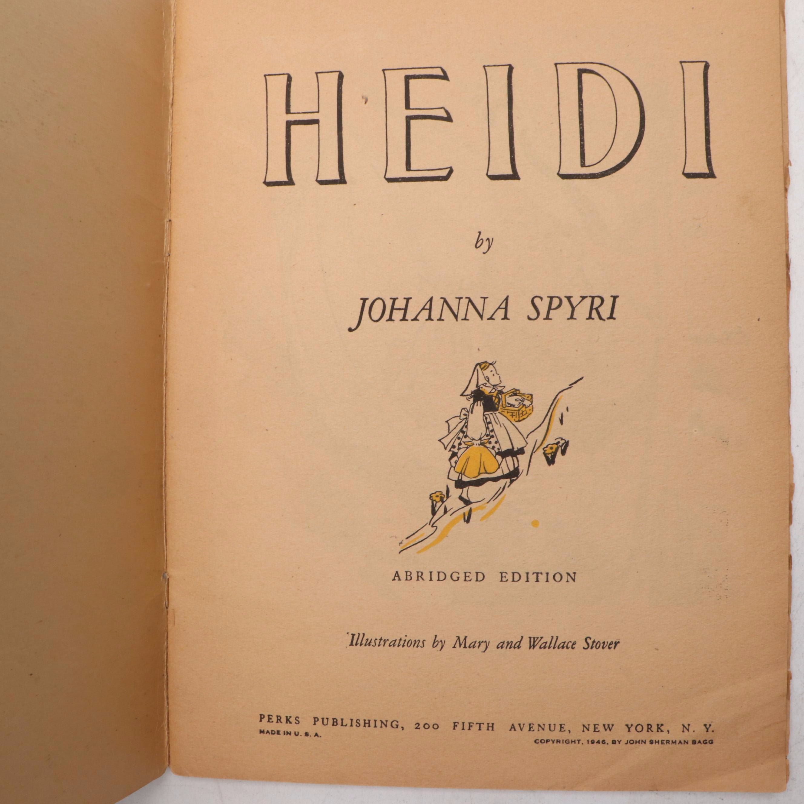 "Heidi" by Johanna Spyri with Other Children's Books and Baby Items