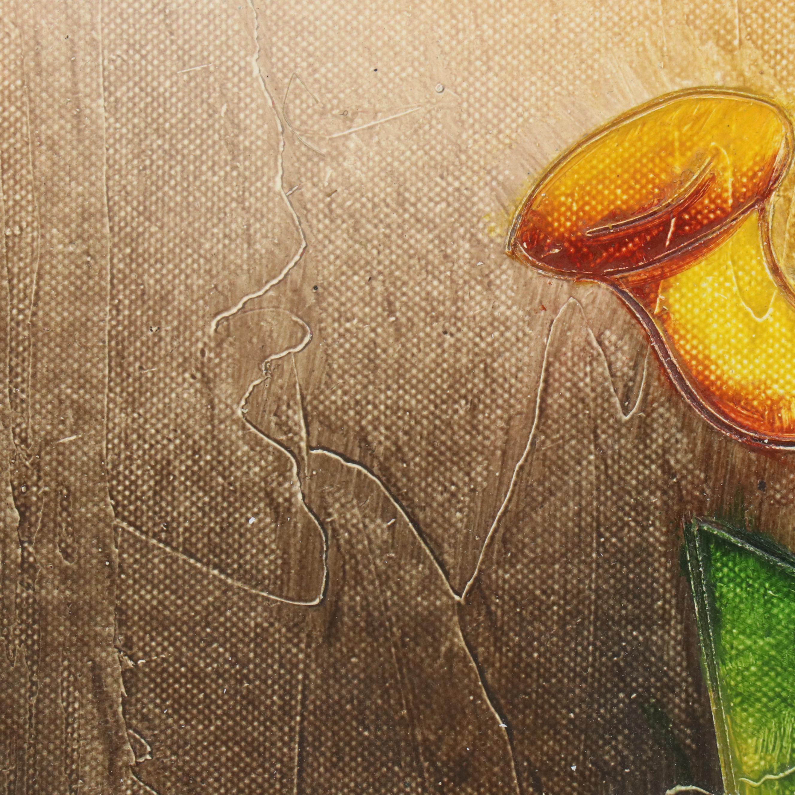 Joyce Roybal Stylized Acrylic Painting of Musicians