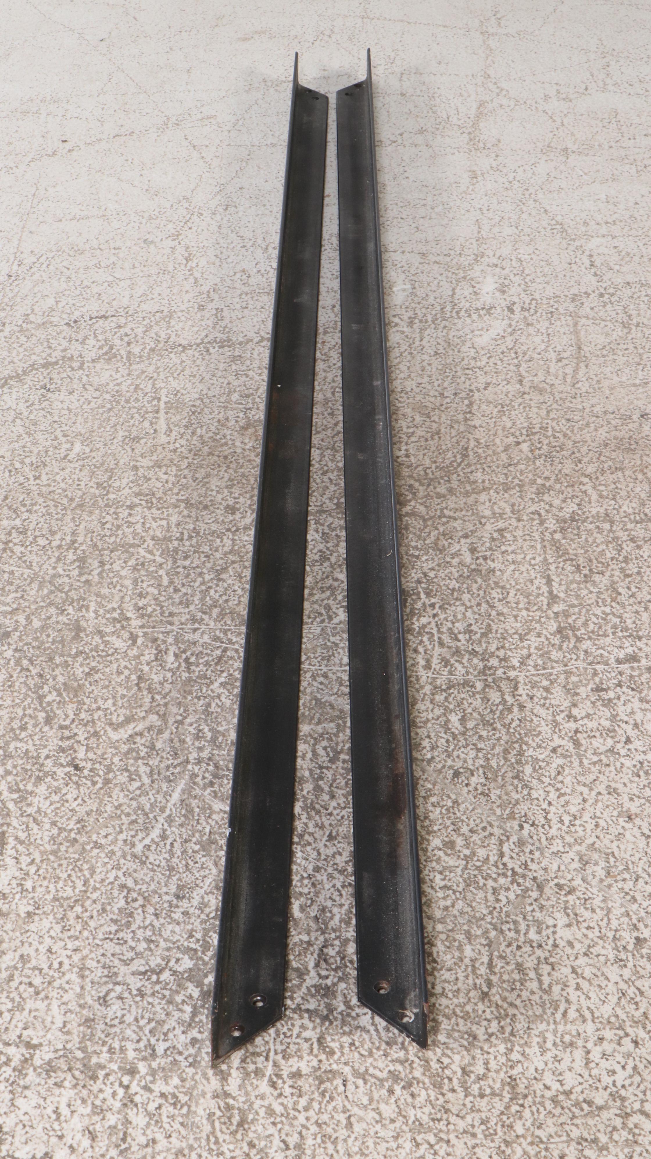 Edwardian Style Black Metal and Brass Twin Bed Frame