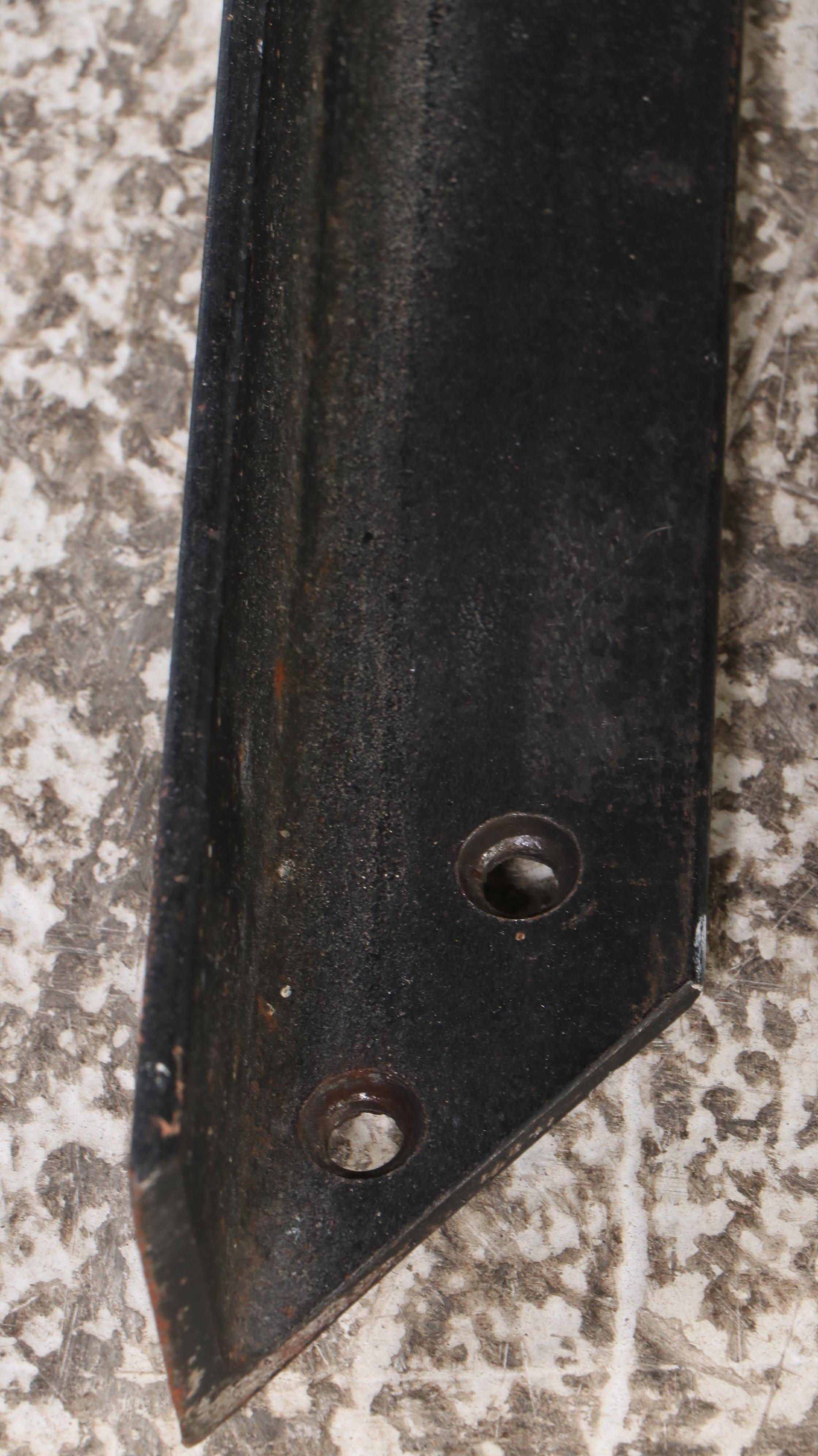 Edwardian Style Black Metal and Brass Twin Bed Frame