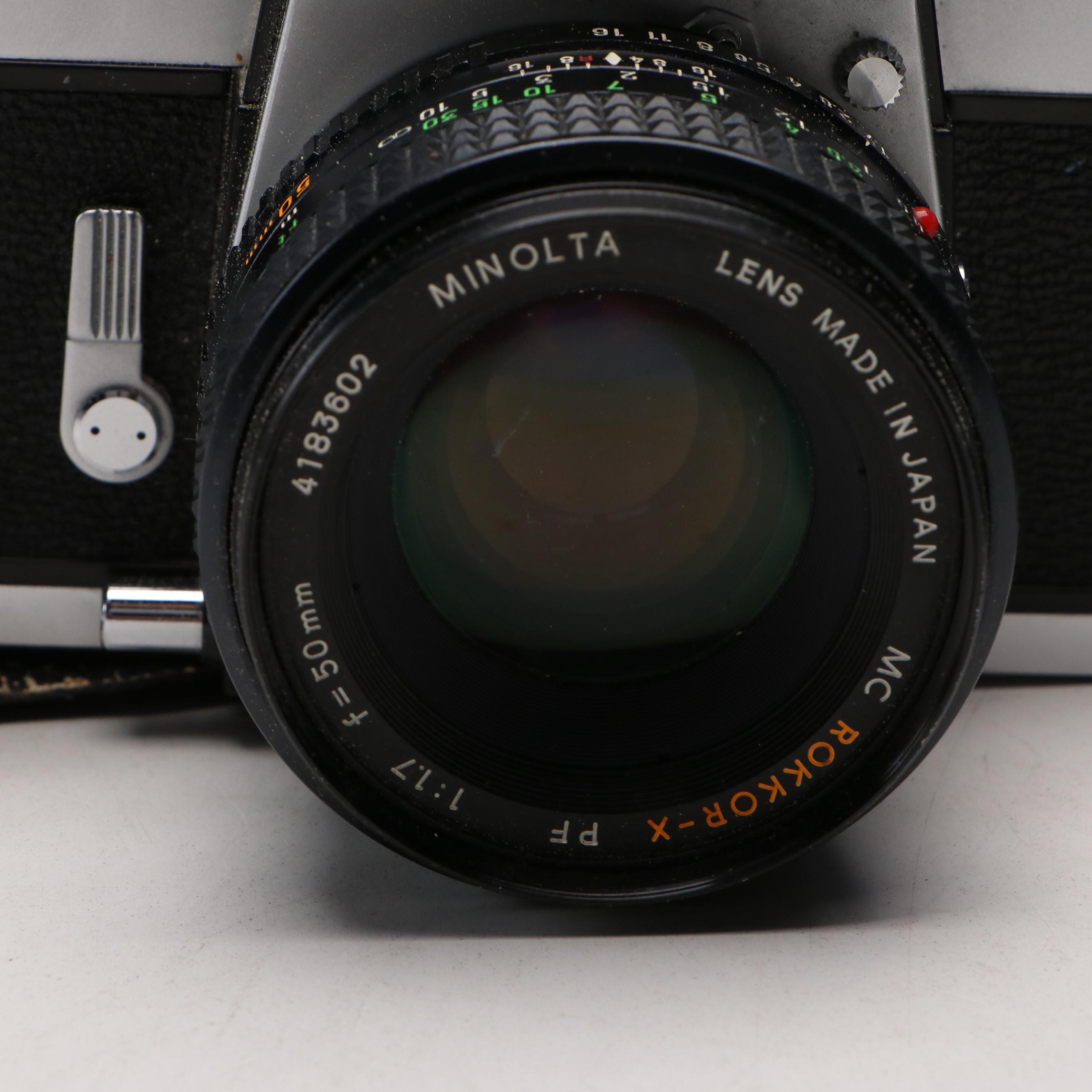 Minolta SRT-202 and SR-7 35mm SLR Cameras, Late 20th Century