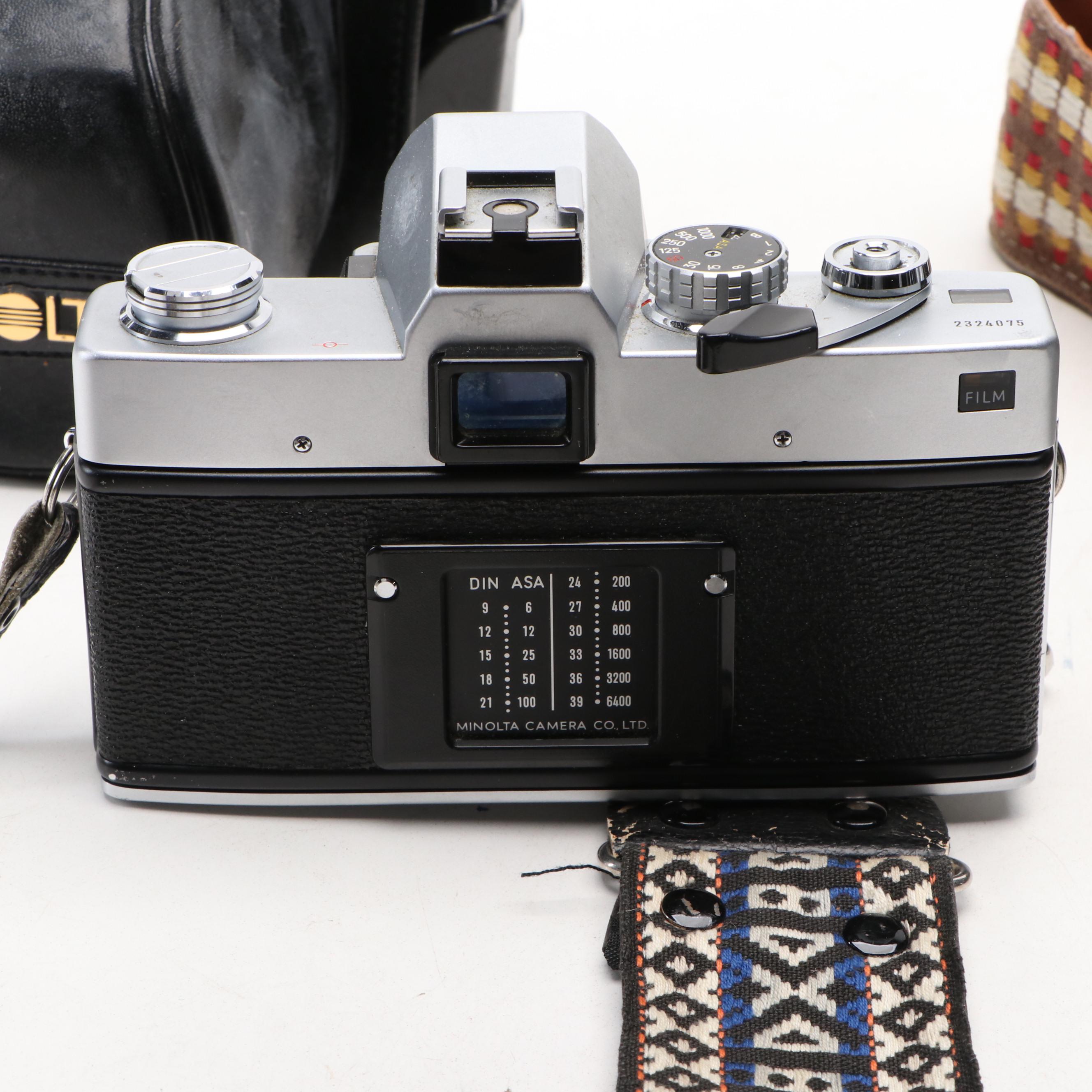 Minolta SRT-202 and SR-7 35mm SLR Cameras, Late 20th Century