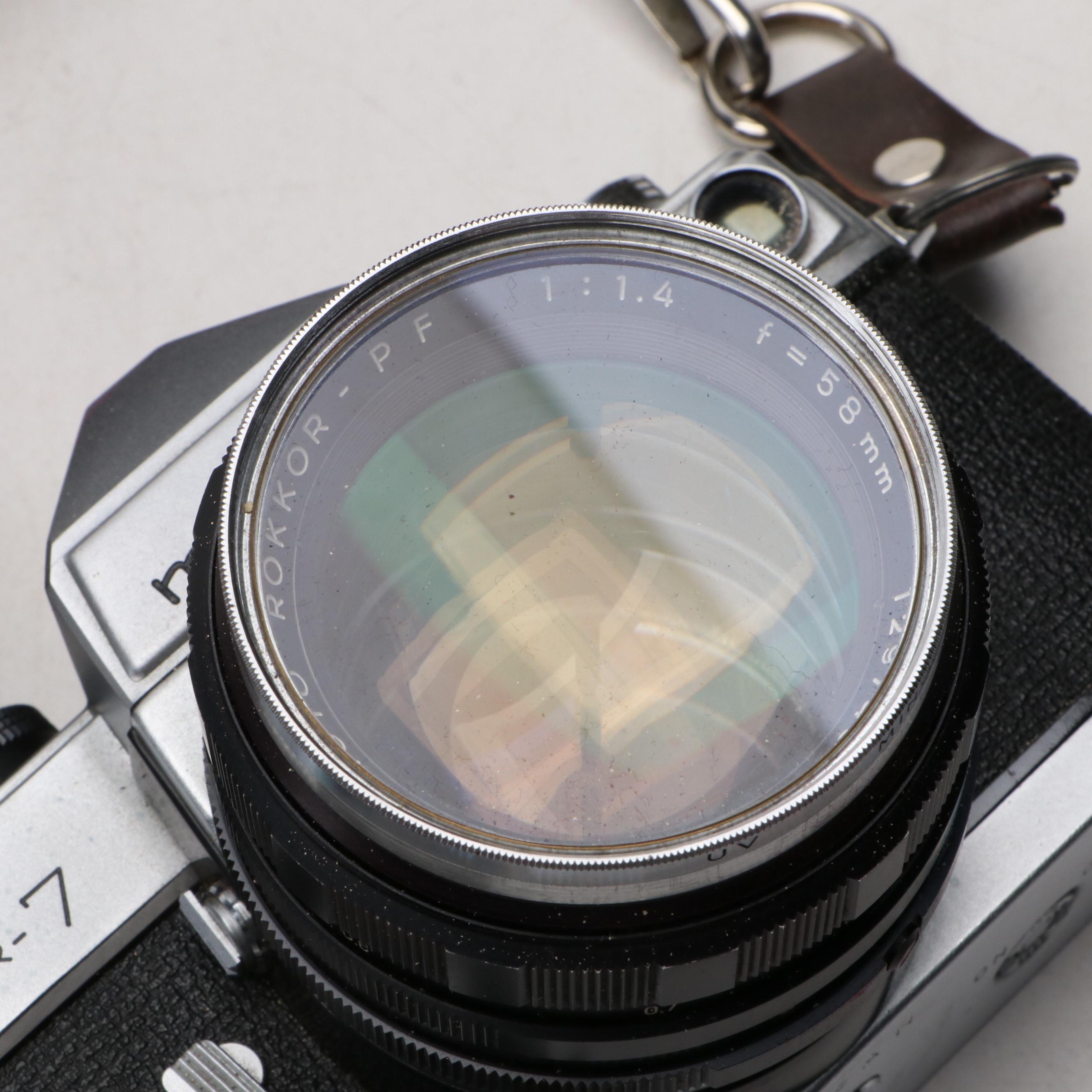 Minolta SRT-202 and SR-7 35mm SLR Cameras, Late 20th Century