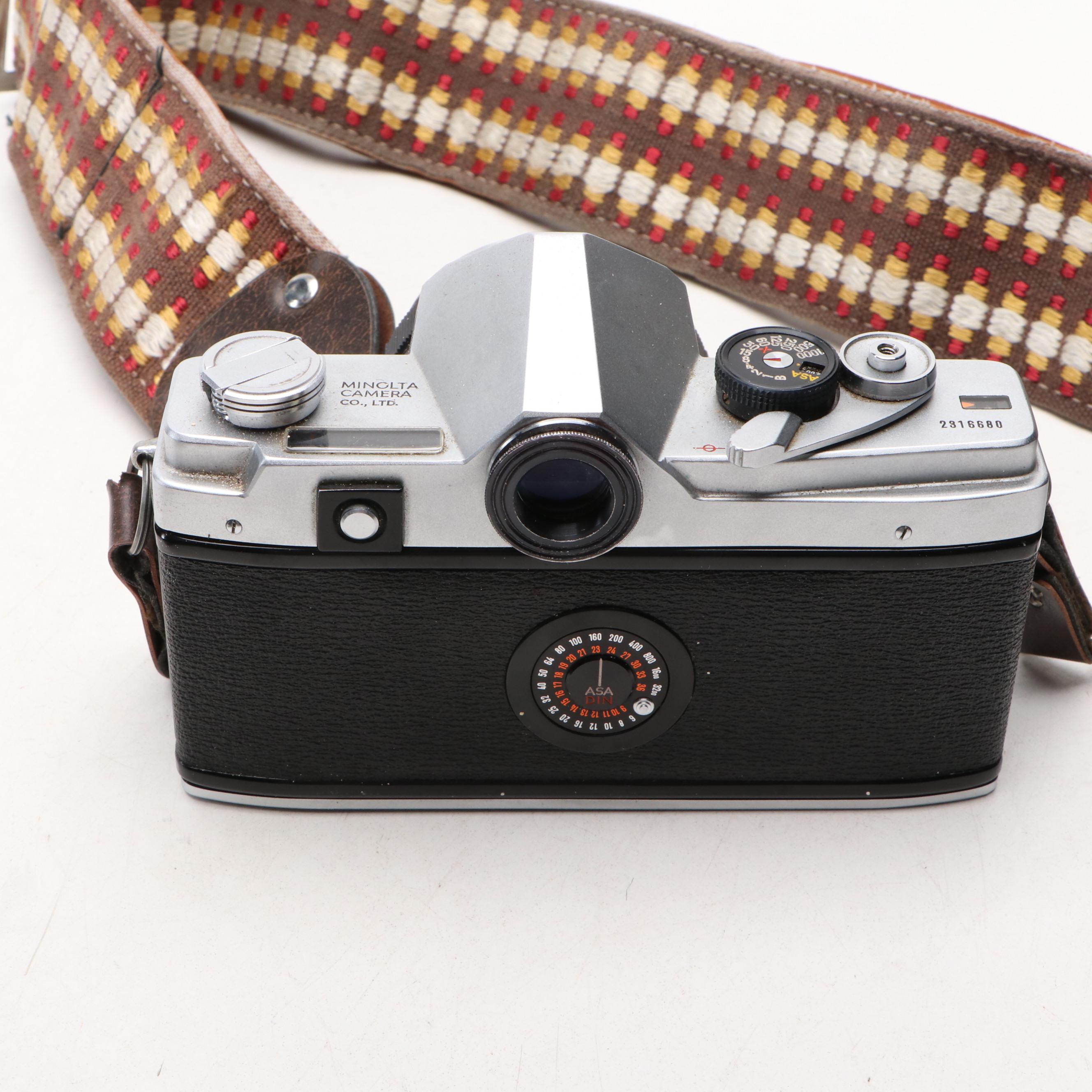 Minolta SRT-202 and SR-7 35mm SLR Cameras, Late 20th Century