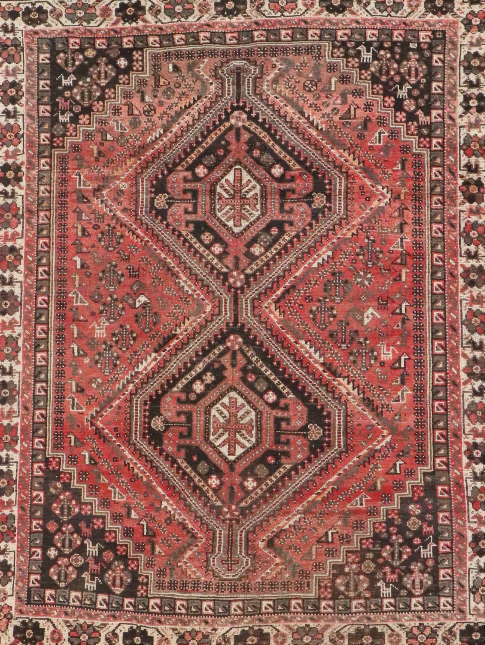 5'3 x 6'9 Hand-Knotted Persian Qashqai Area Rug