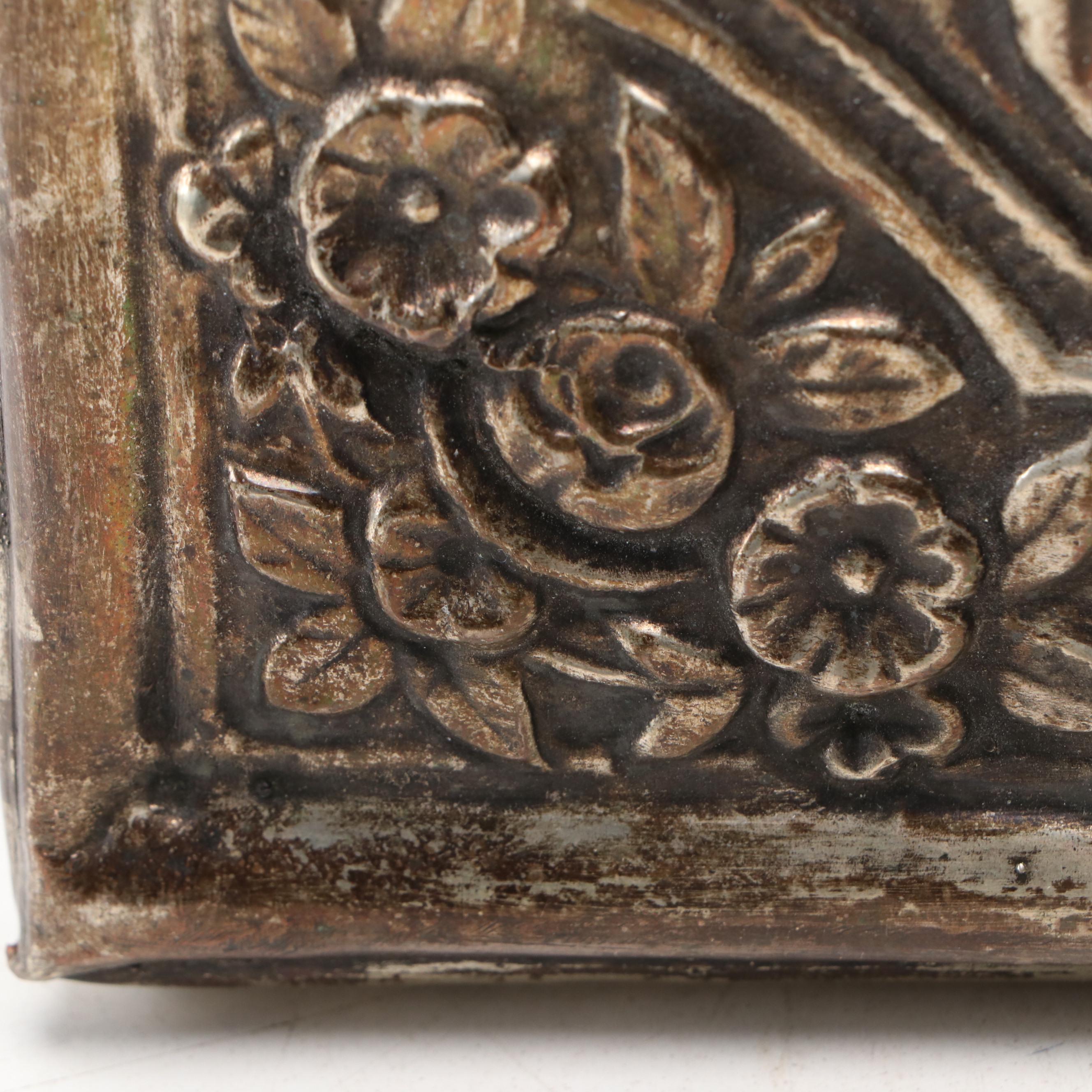 Byzantine Style "The Transfiguration" with Repoussé Silver Plate Overlay