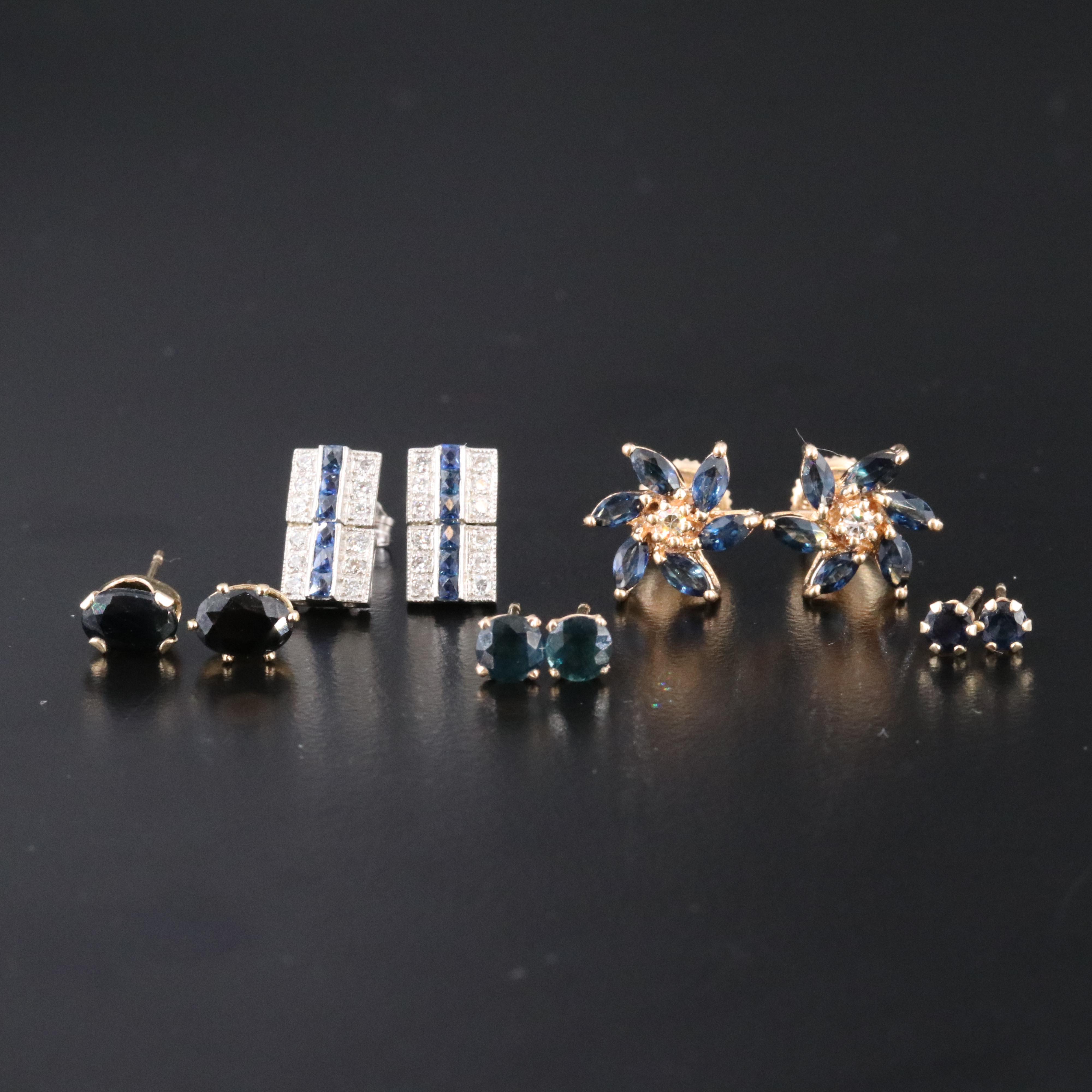 Platinum and 14K Earrings and Singles