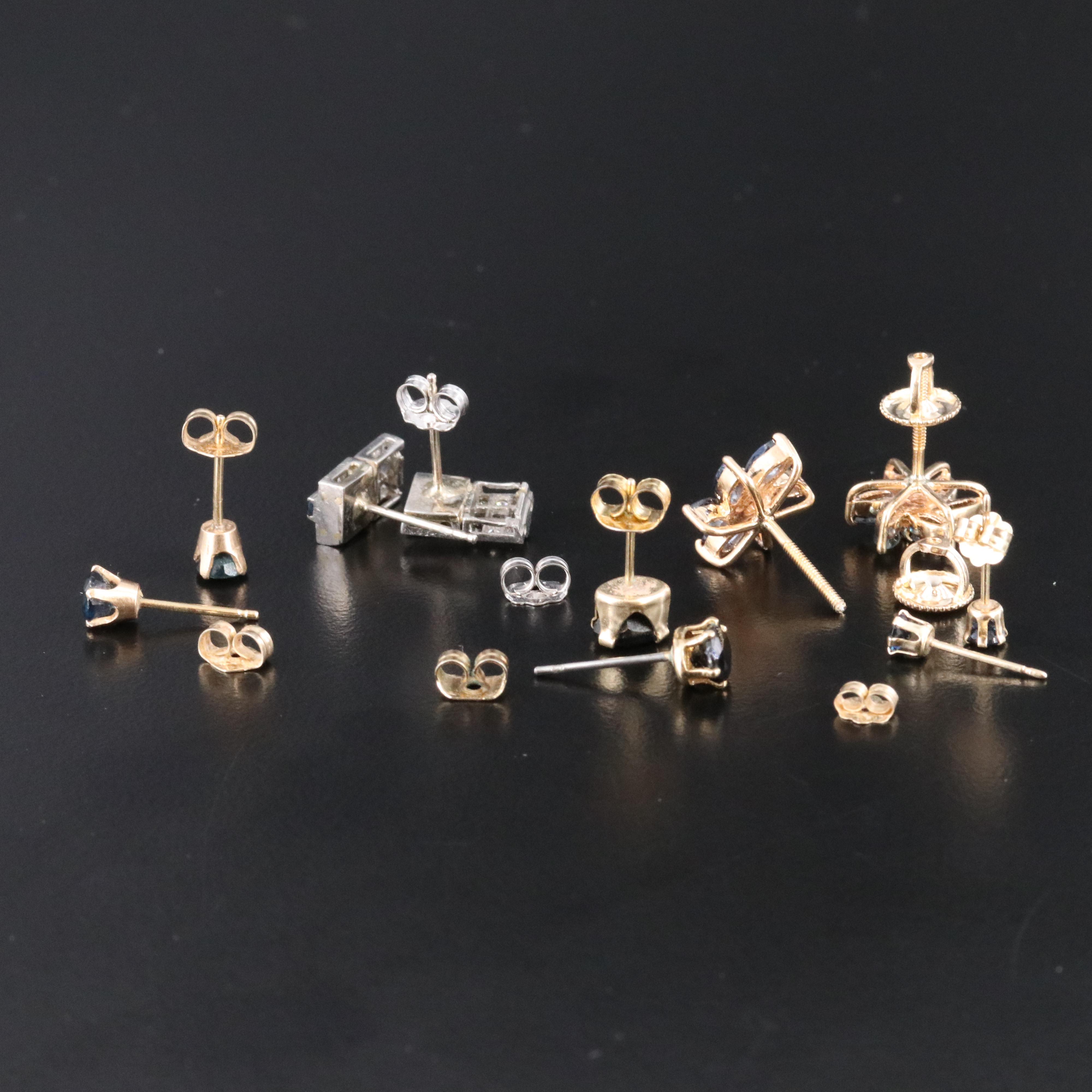 Platinum and 14K Earrings and Singles