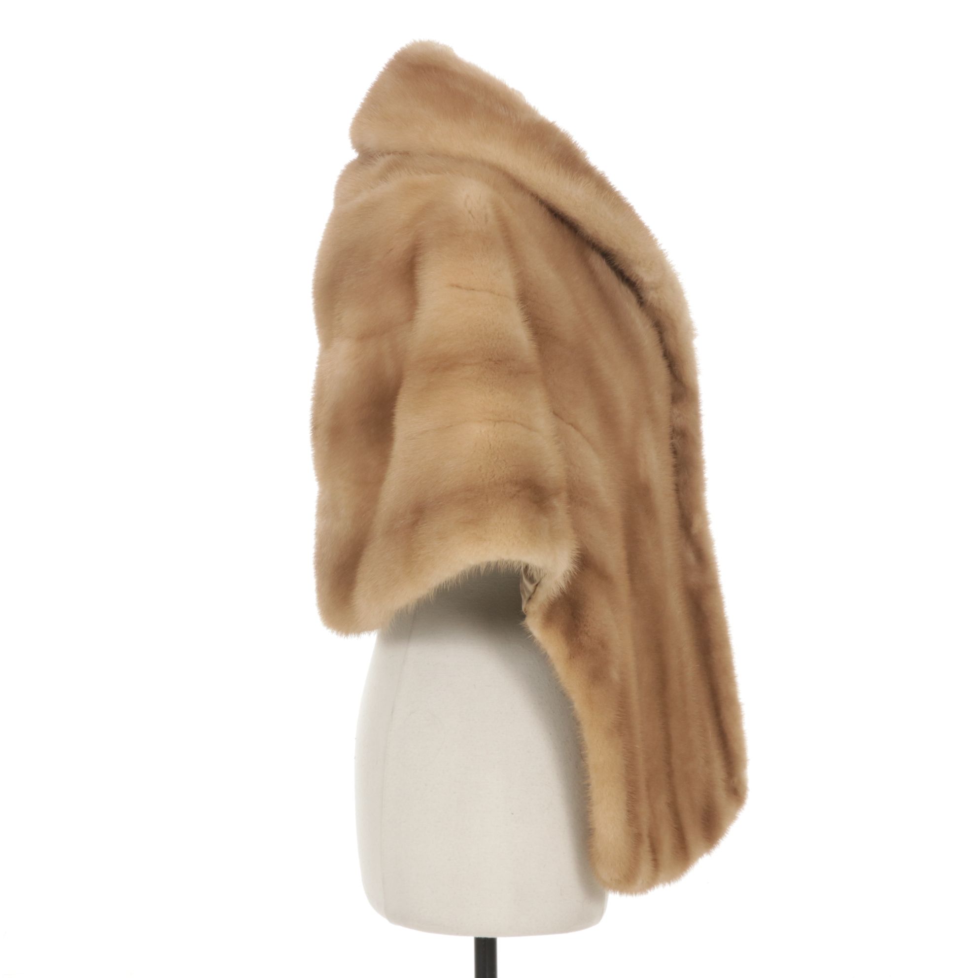 Tan Pastel Mink Fur Stole