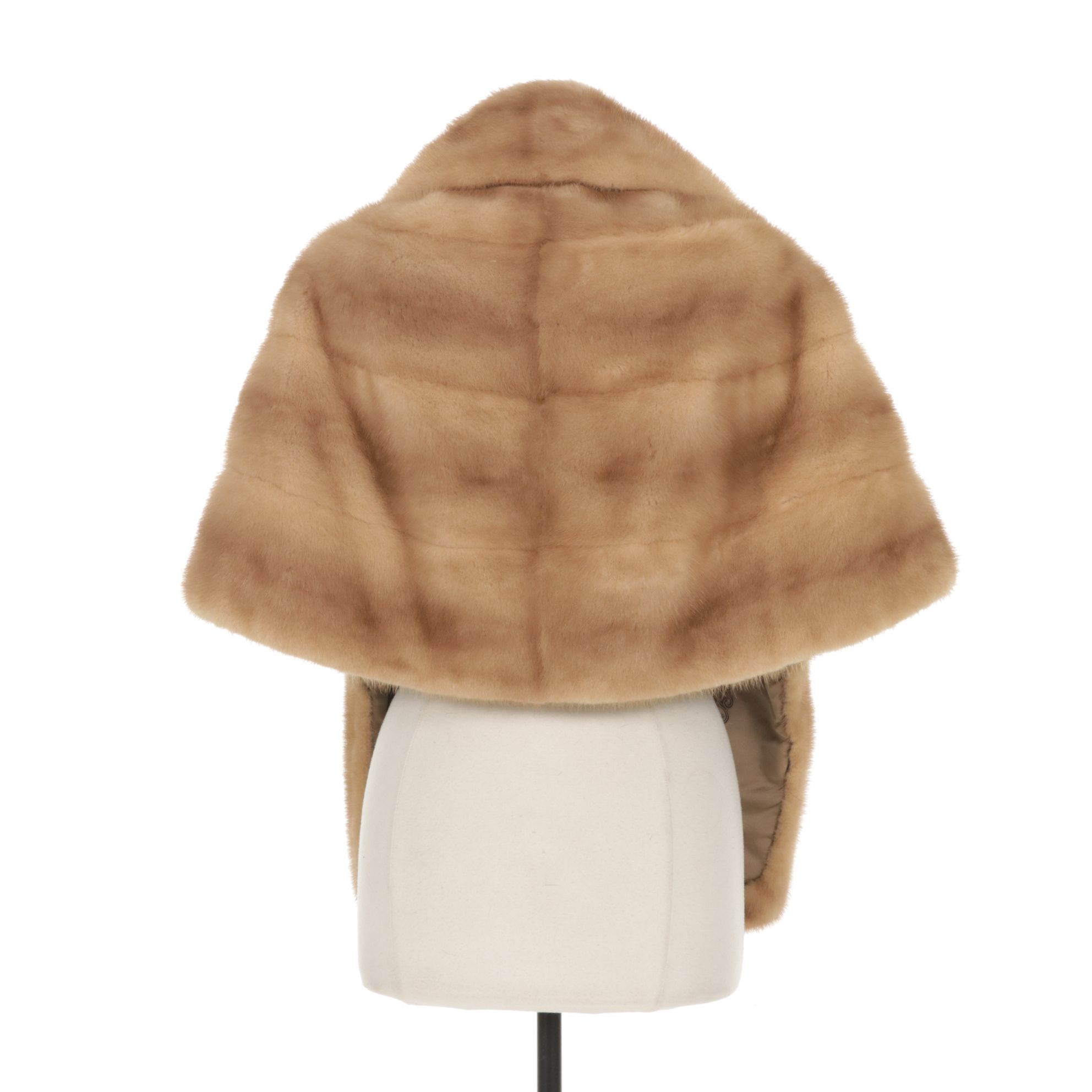Tan Pastel Mink Fur Stole