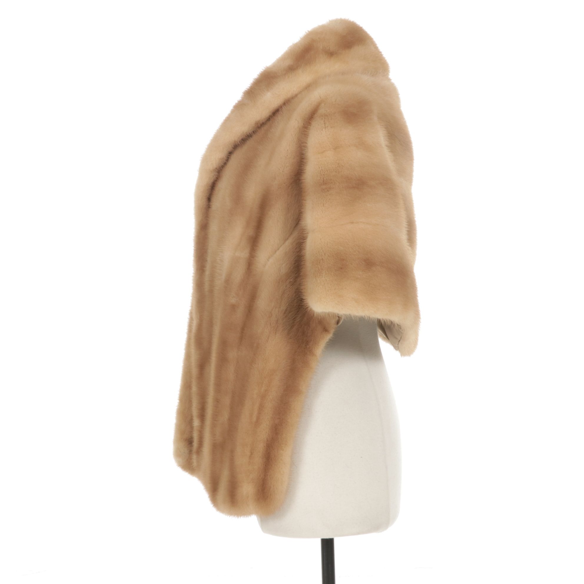 Tan Pastel Mink Fur Stole