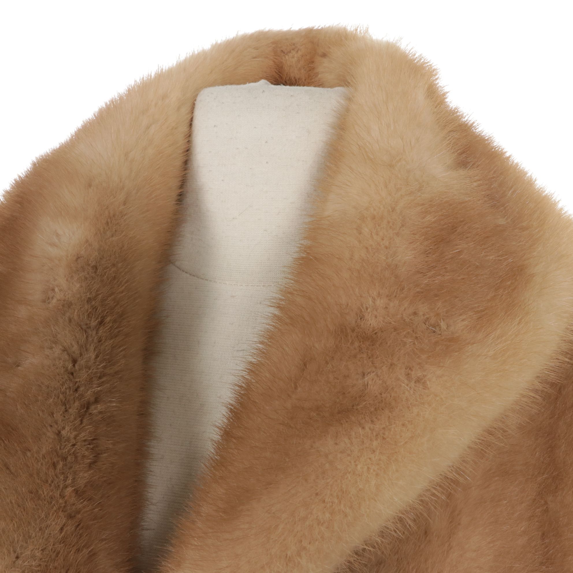 Tan Pastel Mink Fur Stole