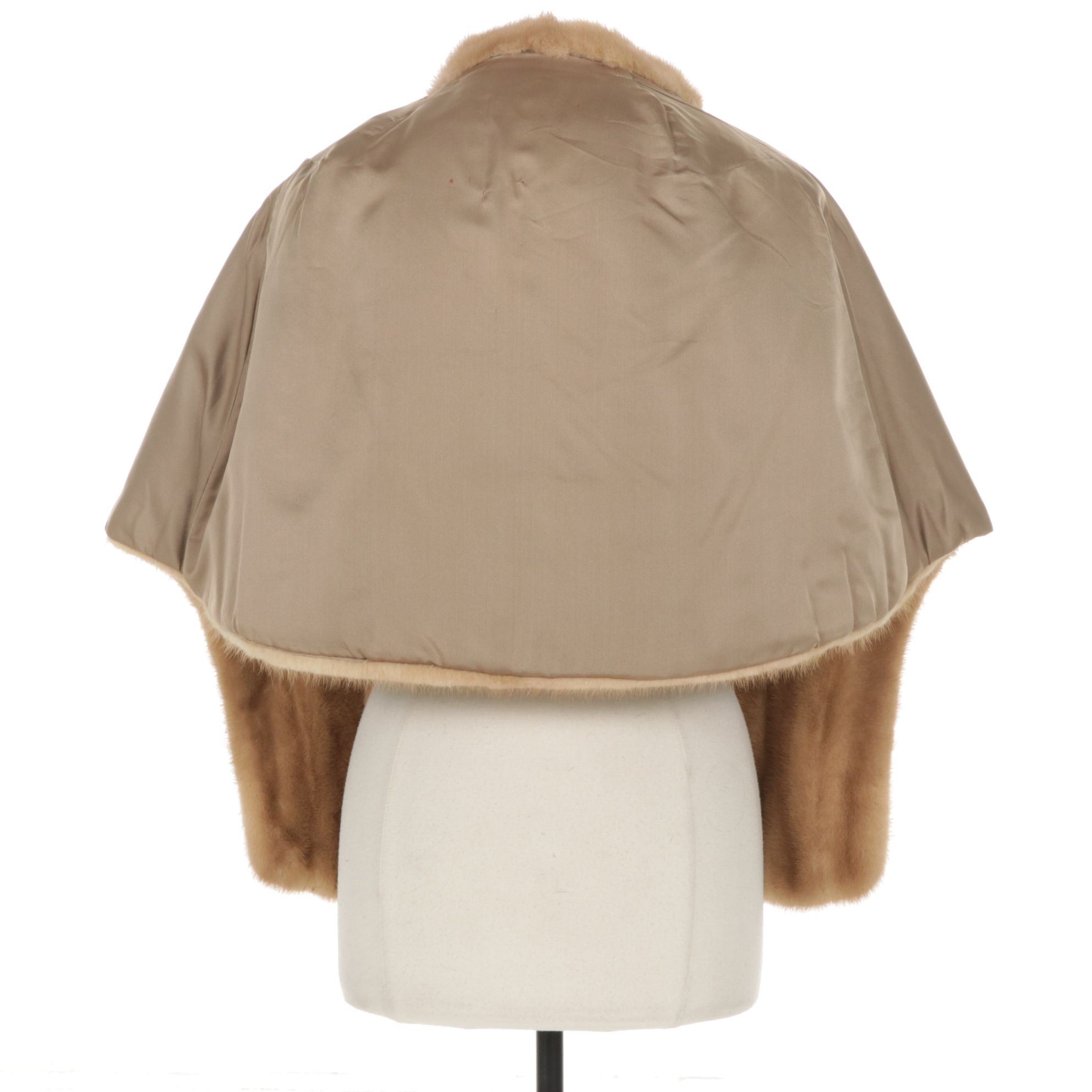 Tan Pastel Mink Fur Stole