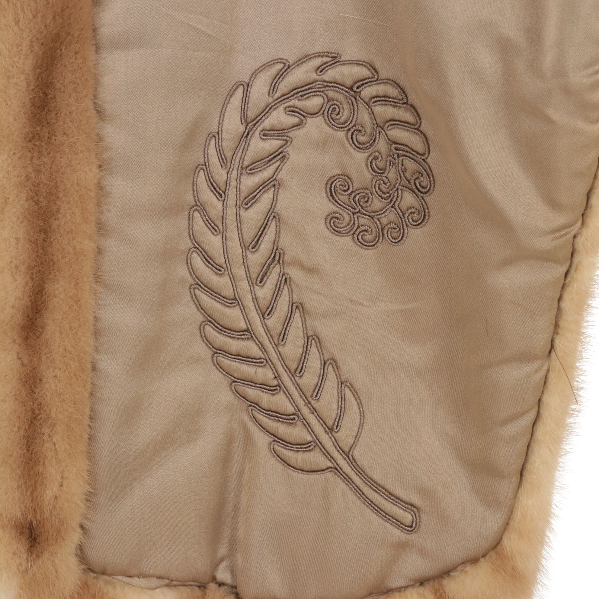 Tan Pastel Mink Fur Stole