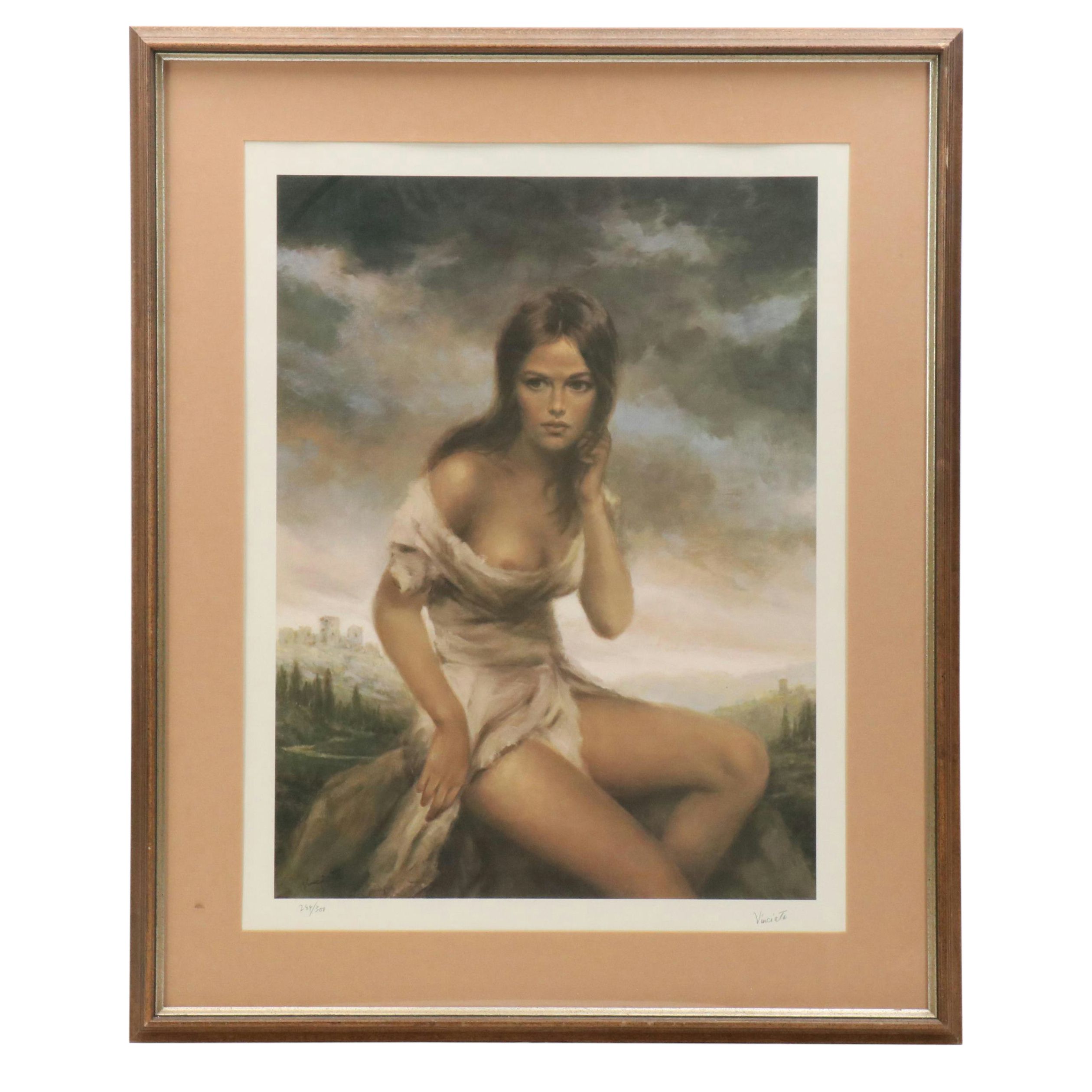 After Joseph Wallace King Offset Lithograph "Broken Silence"