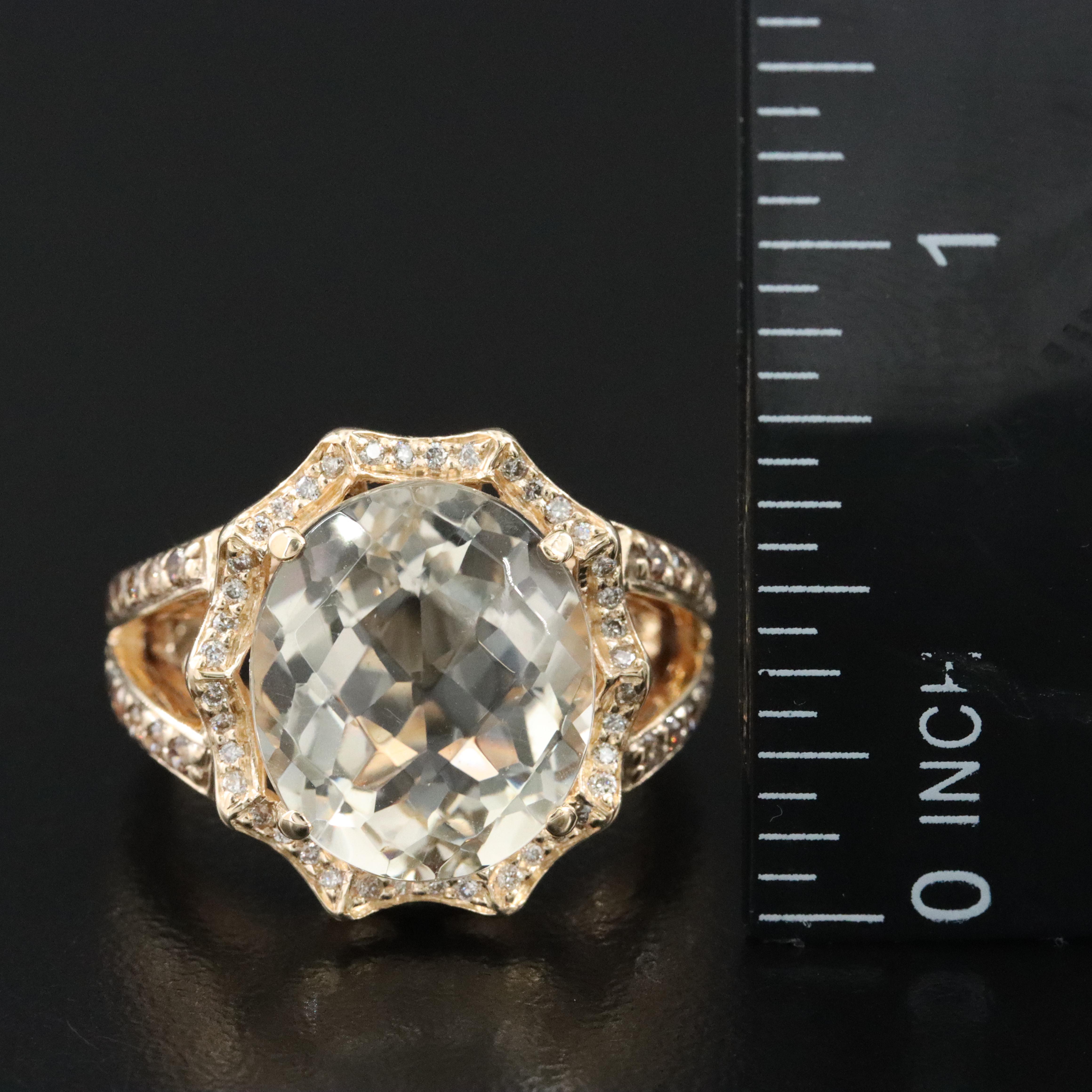 Le Vian 14K Quartz and Diamond Ring