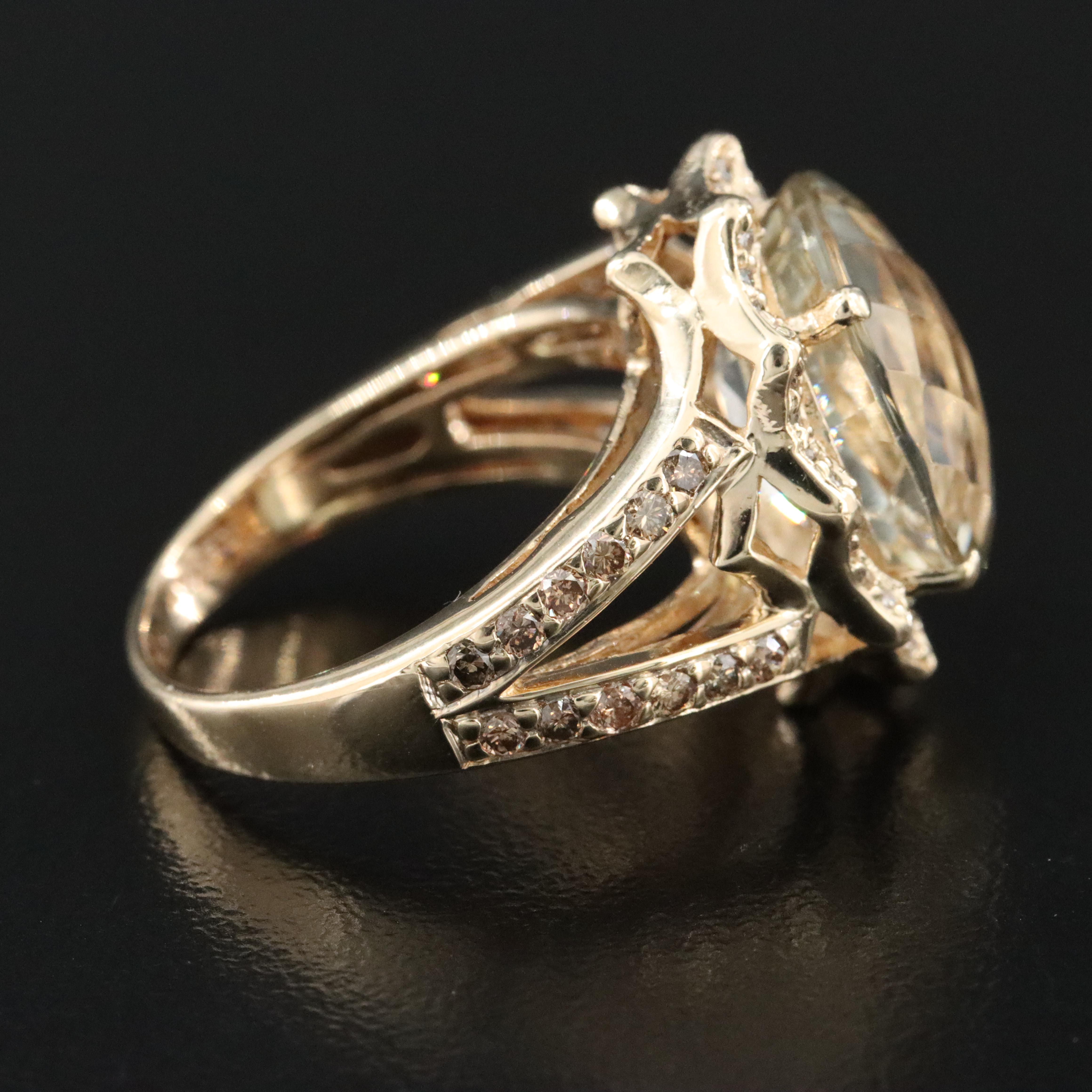 Le Vian 14K Quartz and Diamond Ring