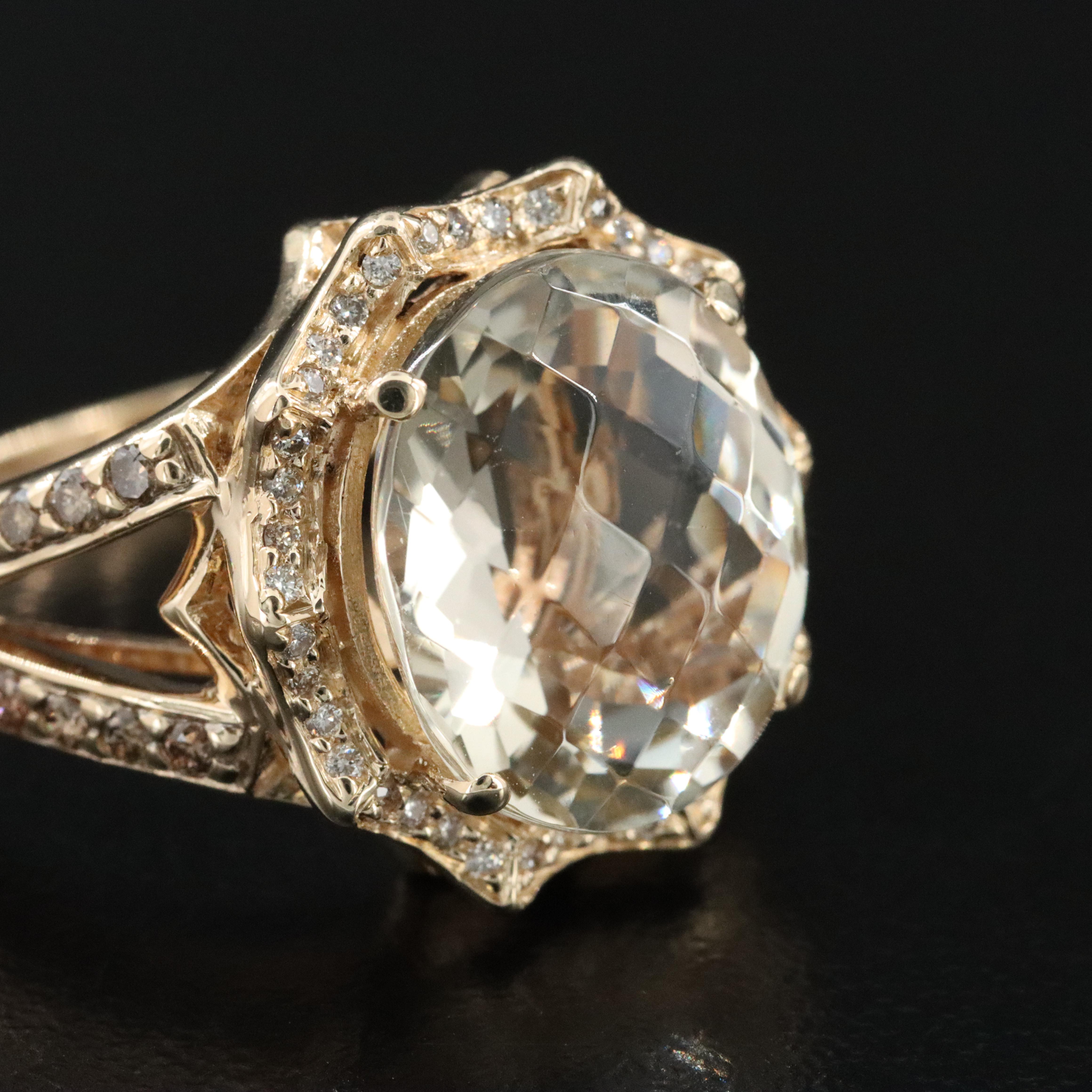 Le Vian 14K Quartz and Diamond Ring