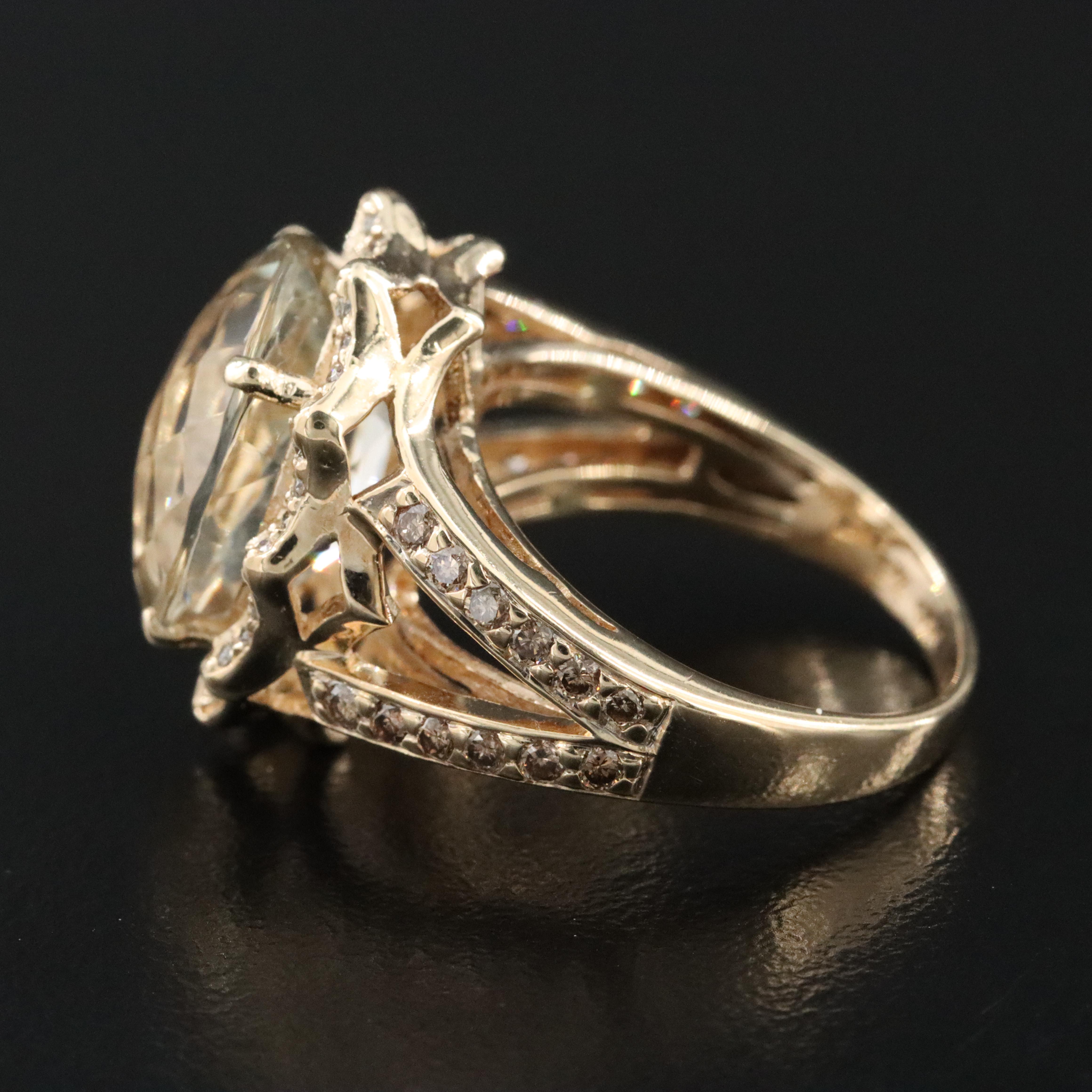 Le Vian 14K Quartz and Diamond Ring