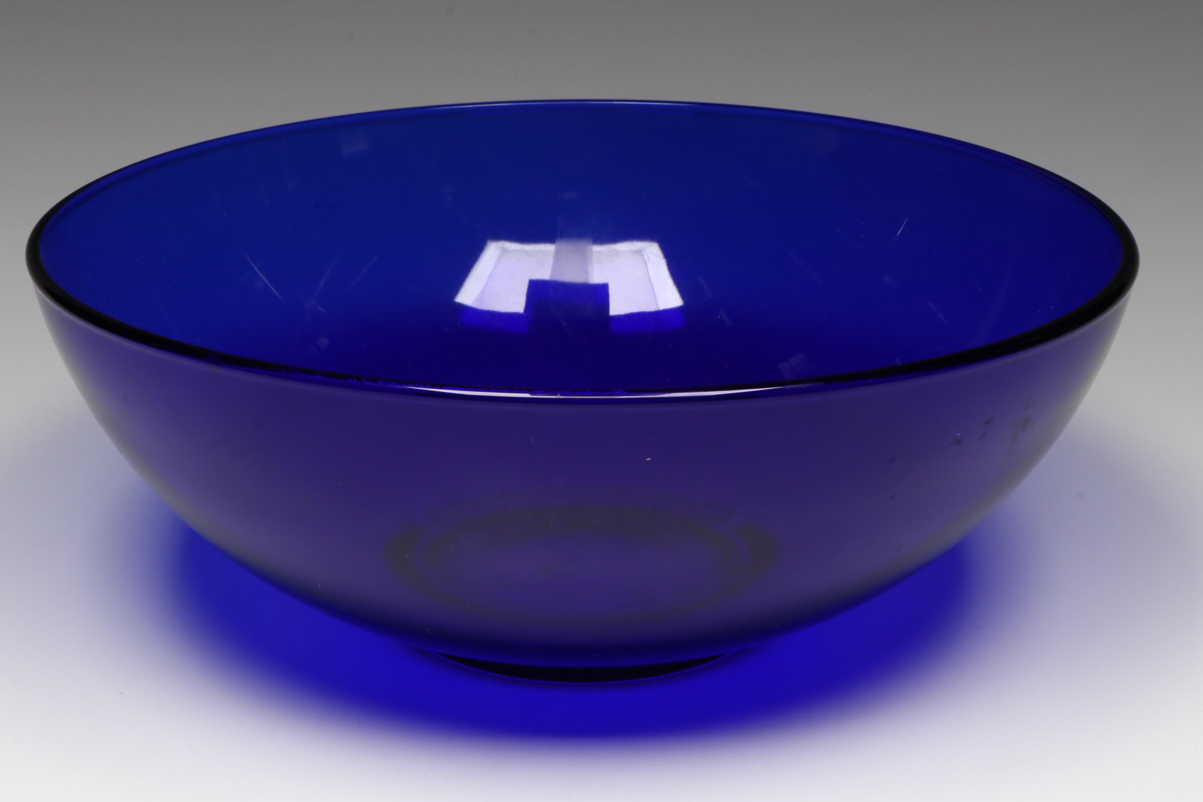 Murano Style Glass Ashtray, Glass Bud Vases, and Glass Bowl