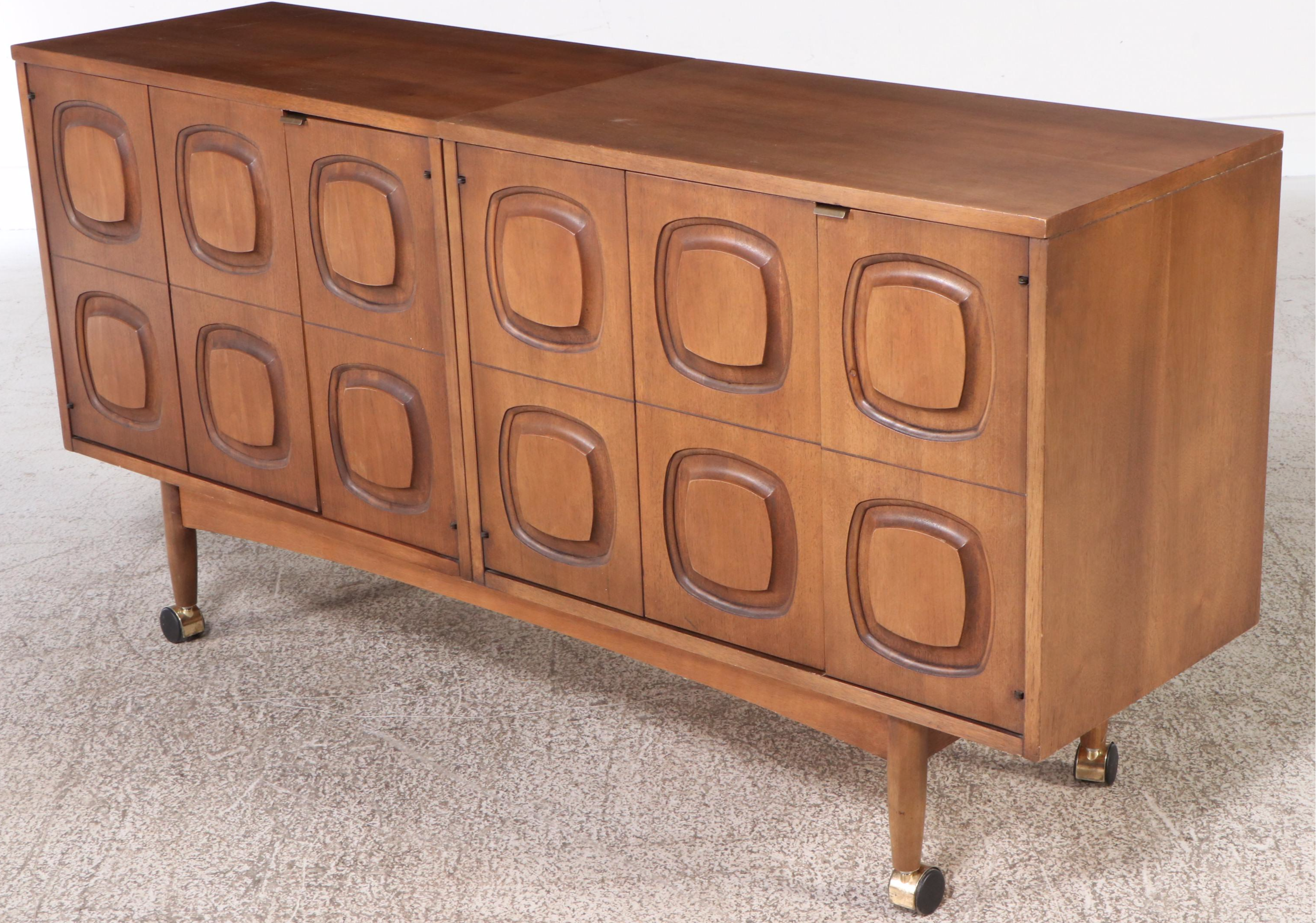 Broyhill "Spectra" Walnut Credenza, Mid-20th Century