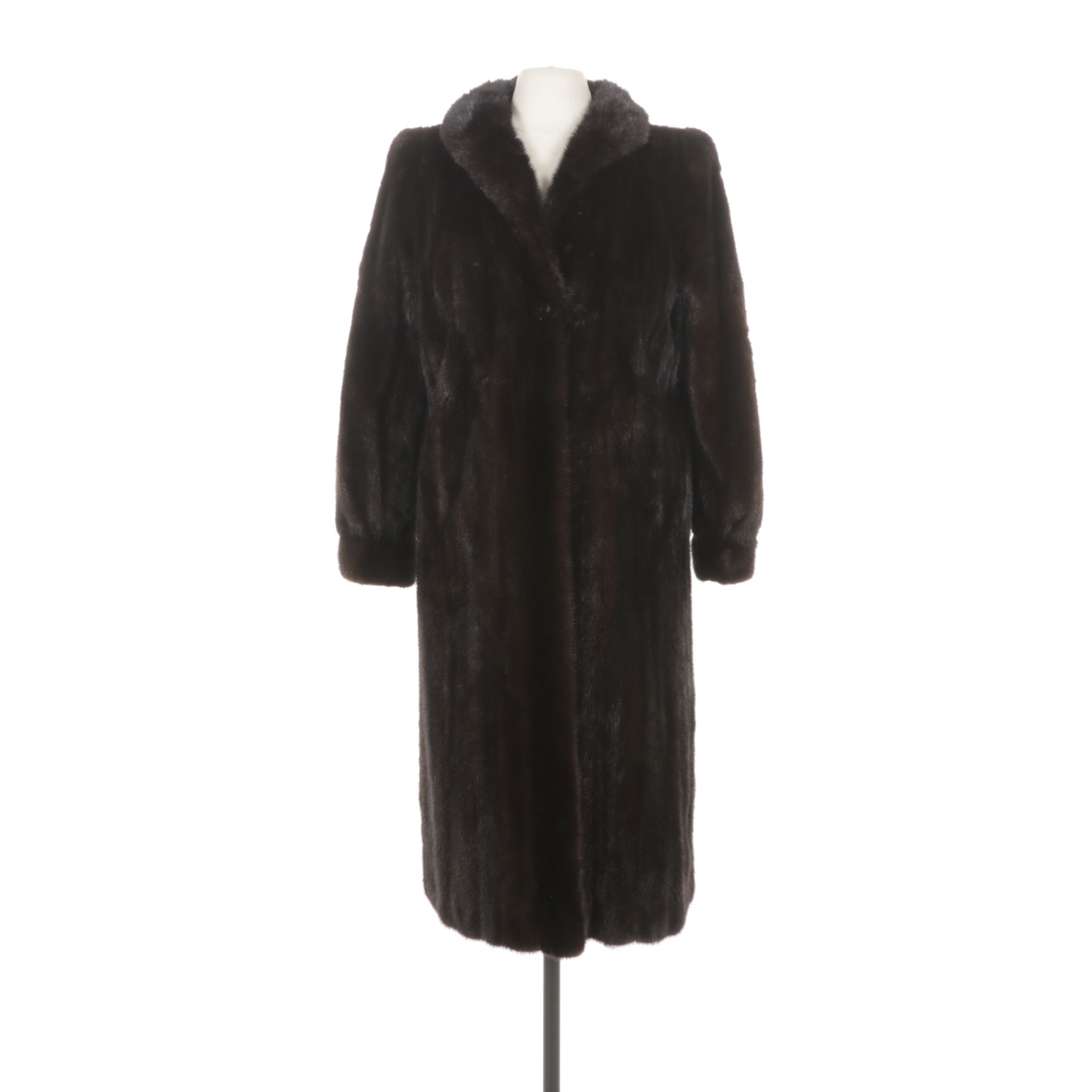 Eagle Furs Chocolate Brown Mink Fur Trench Coat