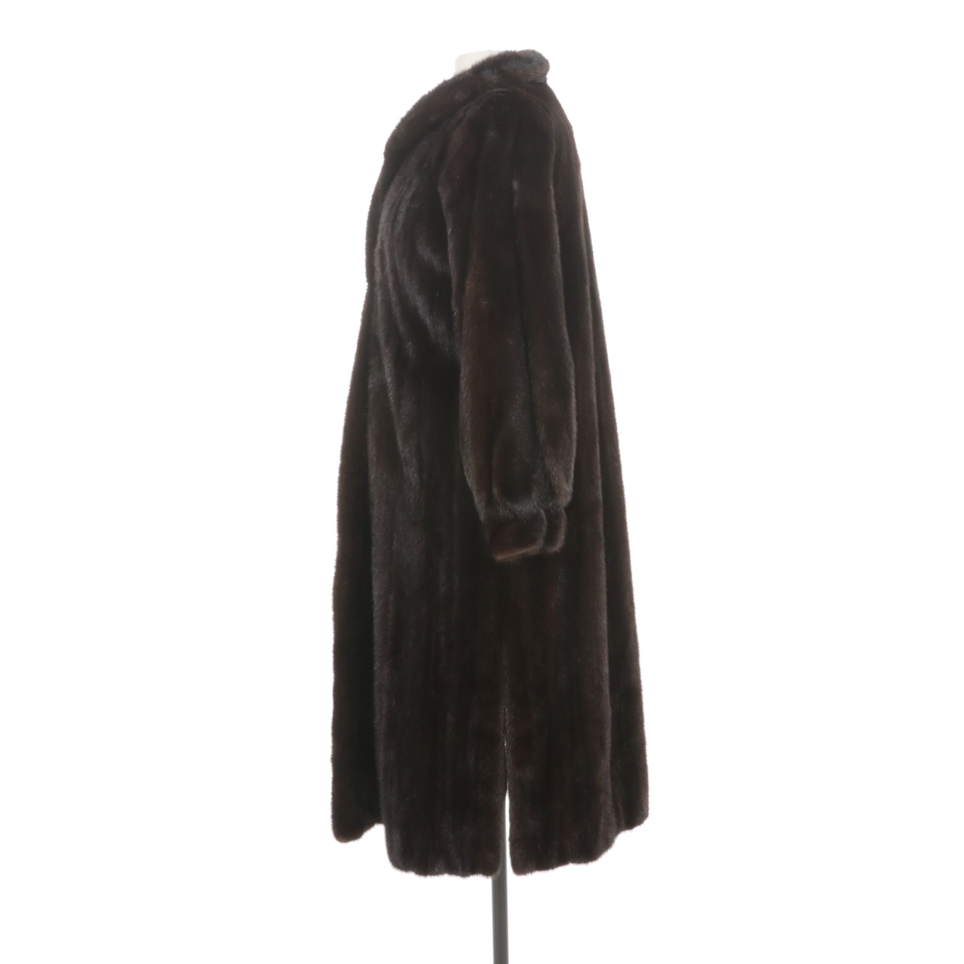 Eagle Furs Chocolate Brown Mink Fur Trench Coat