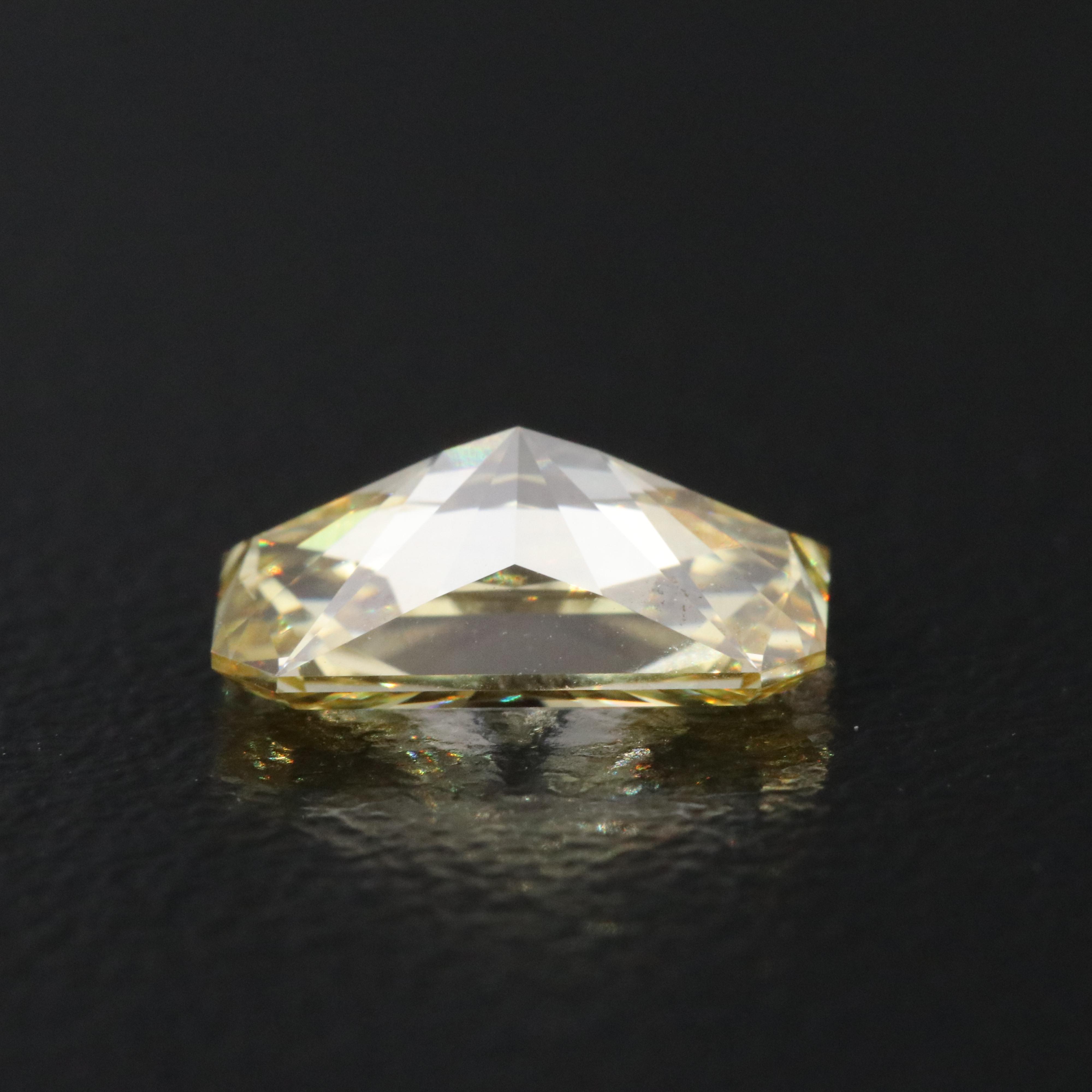 Loose 2.07 CT Lab Grown Fancy Yellow Diamond with IGI Report