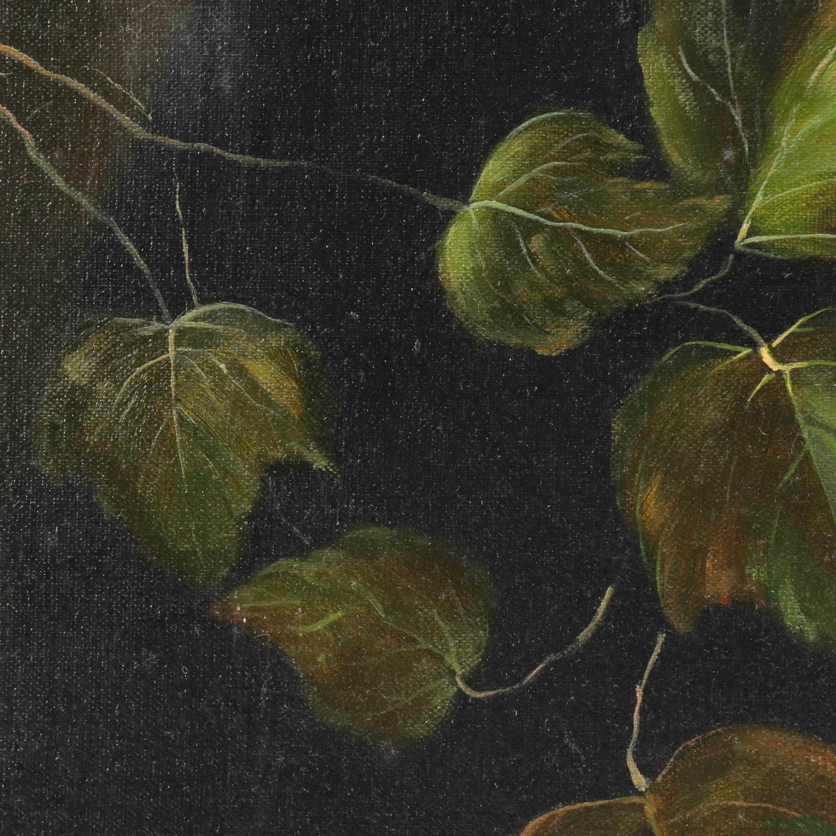 Oil Painting  After Jan de Bray "Portrait of a Boy Holding a Basket of Fruit"