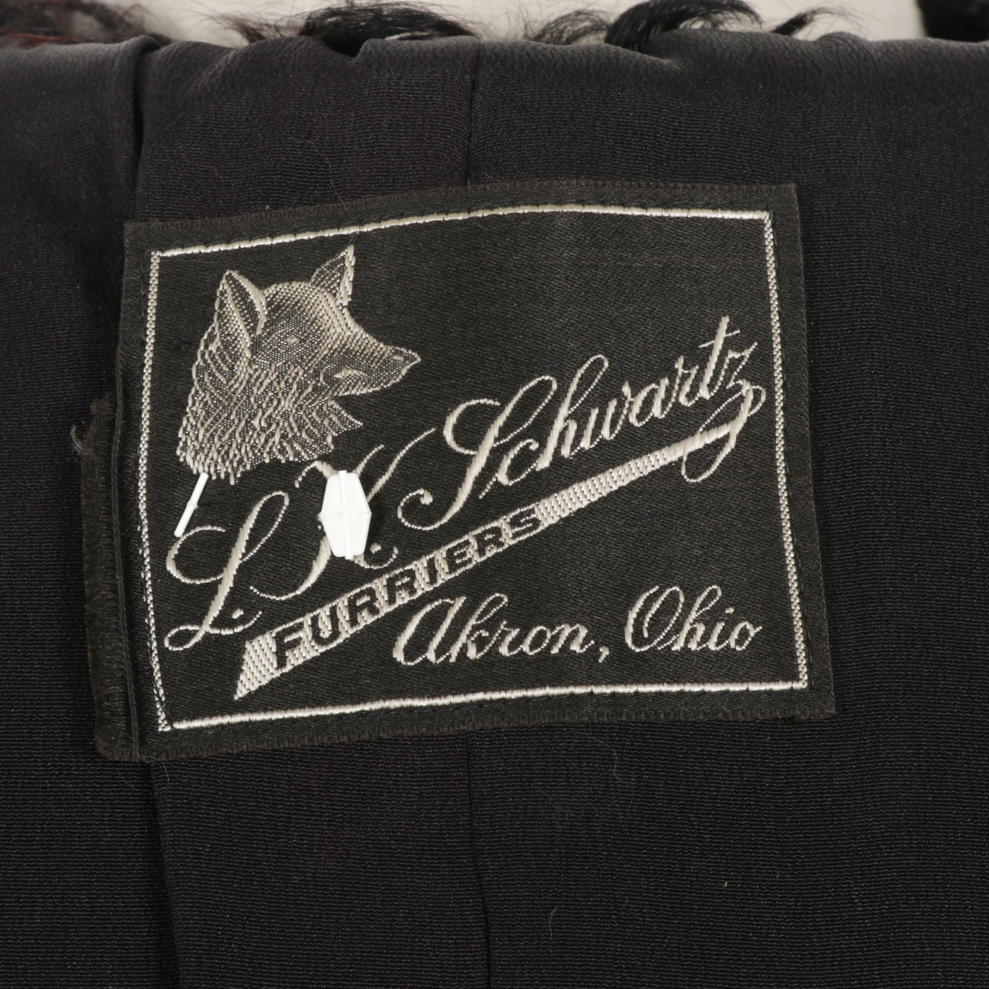 Black Curly Lamb Fur Capelet Stole