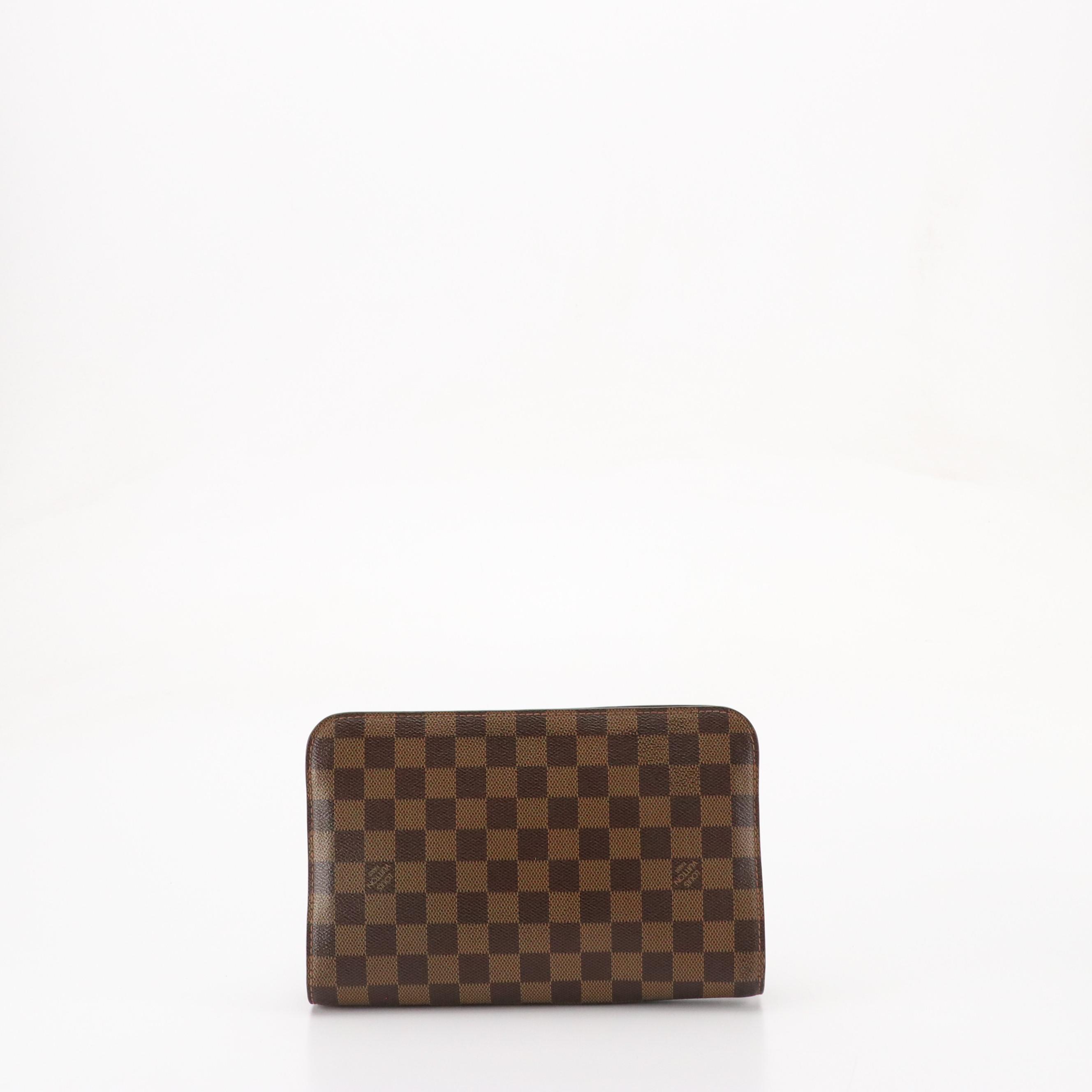 Louis Vuitton Saint Louis Pochette Clutch in Damier Coated Canvas