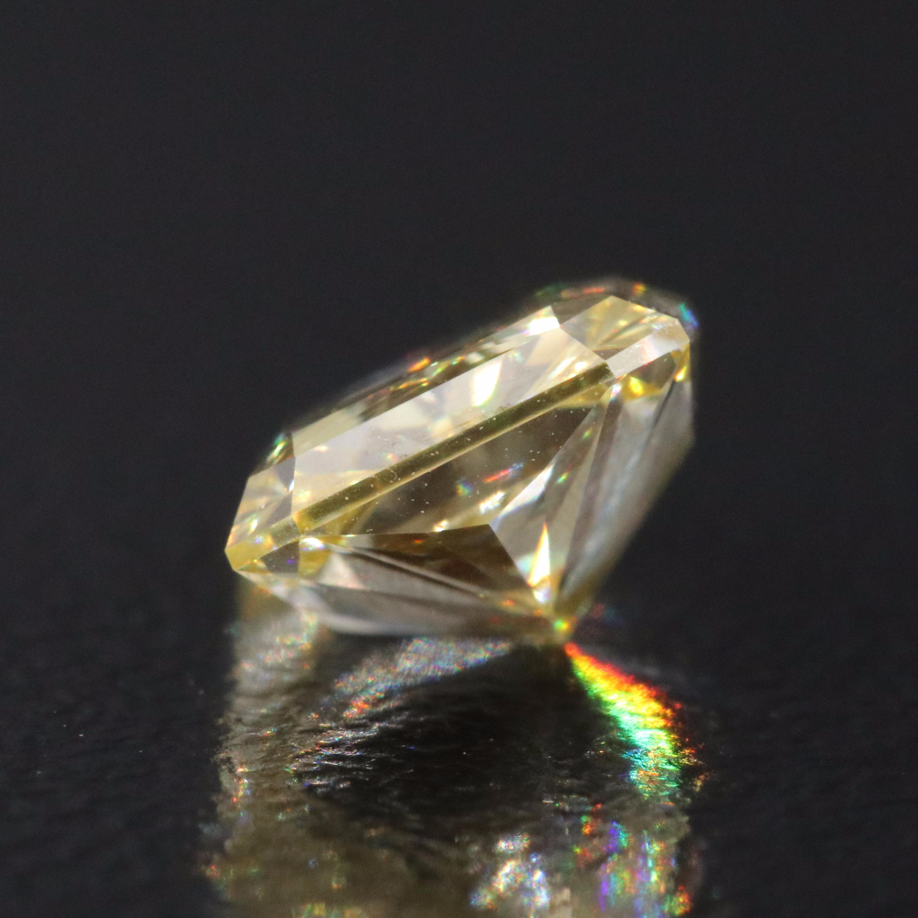 Loose 2.07 CT Lab Grown Fancy Yellow Diamond with IGI Report