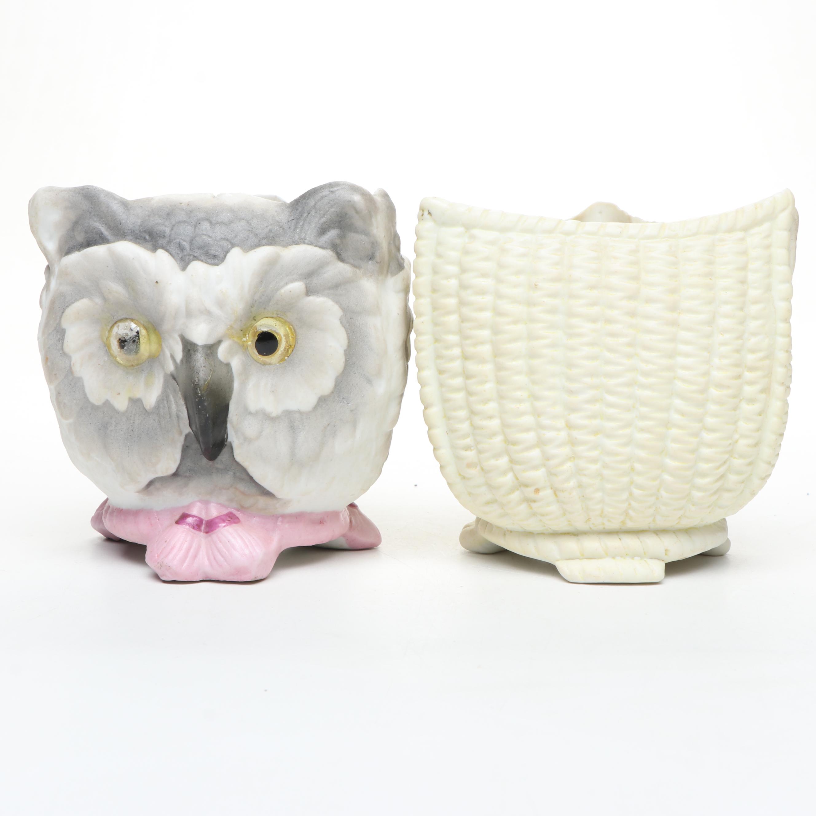Krister Three-Sided Owl Face & Other Ceramic Pet Fairy Lamps