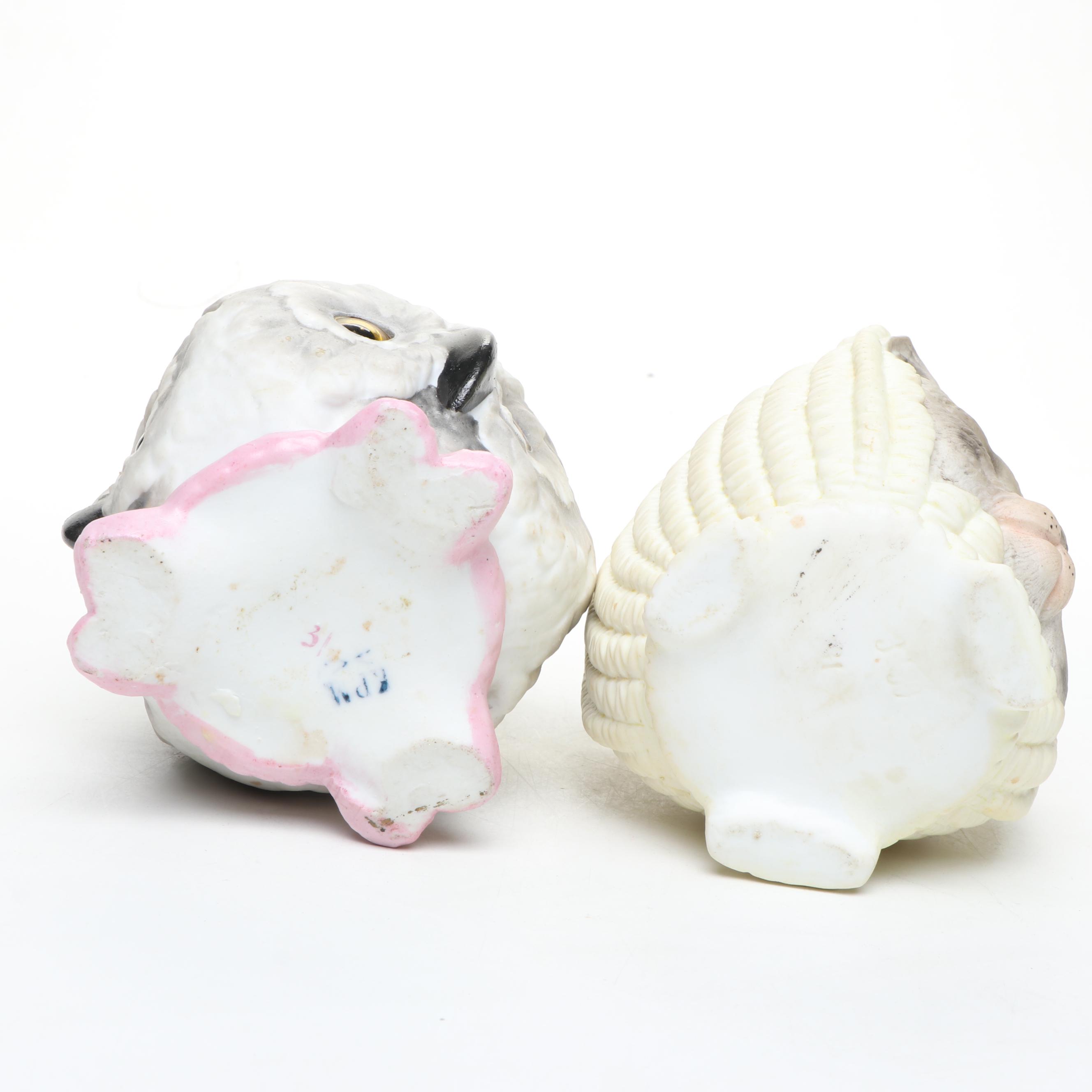 Krister Three-Sided Owl Face & Other Ceramic Pet Fairy Lamps